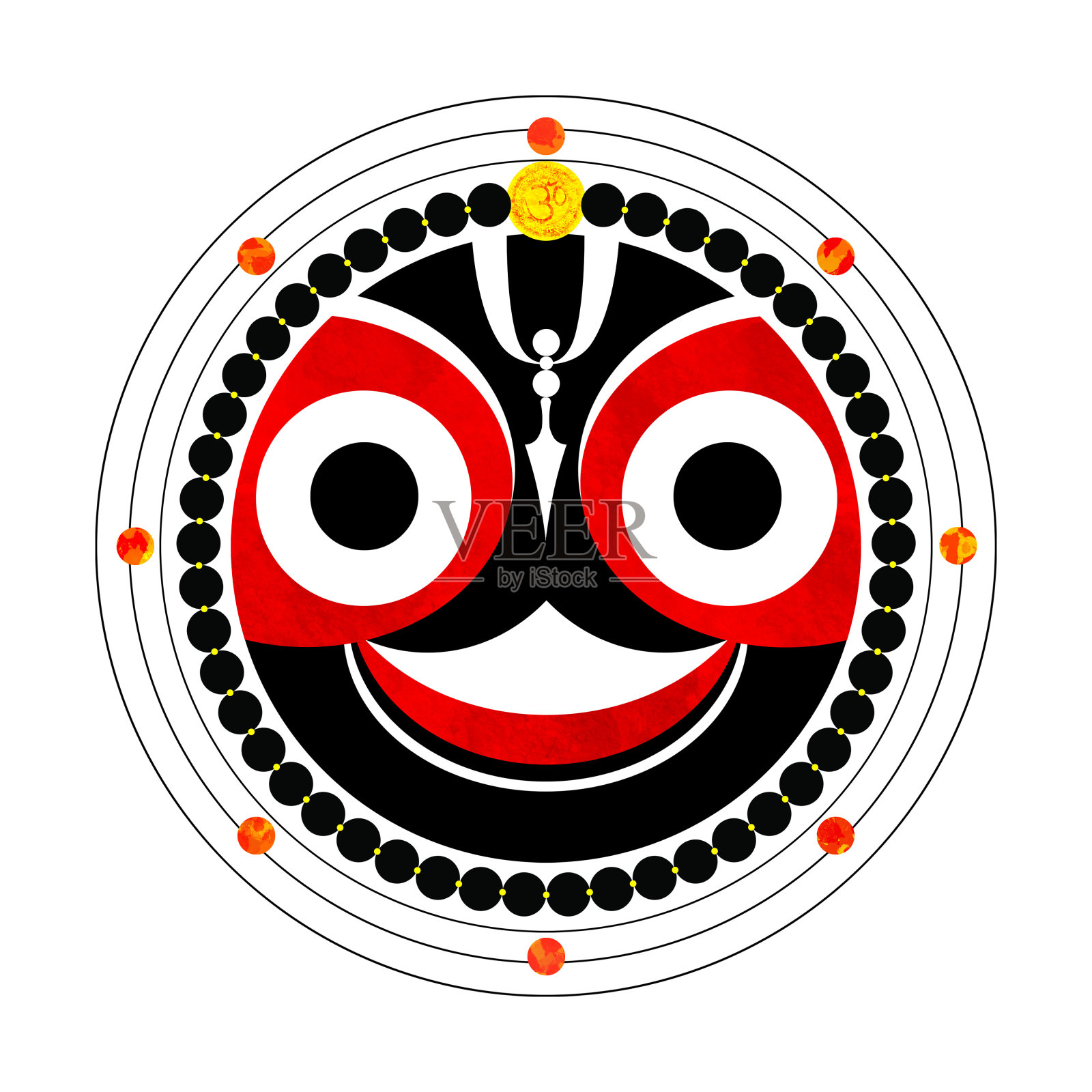 宇宙之主——印度教神什里·贾甘纳塔·玛哈帕布插画图片素材