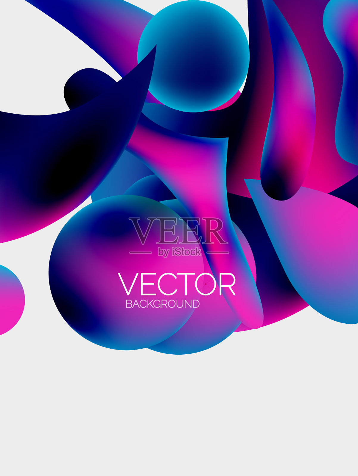 抽象液体气泡背景液体插画图片素材