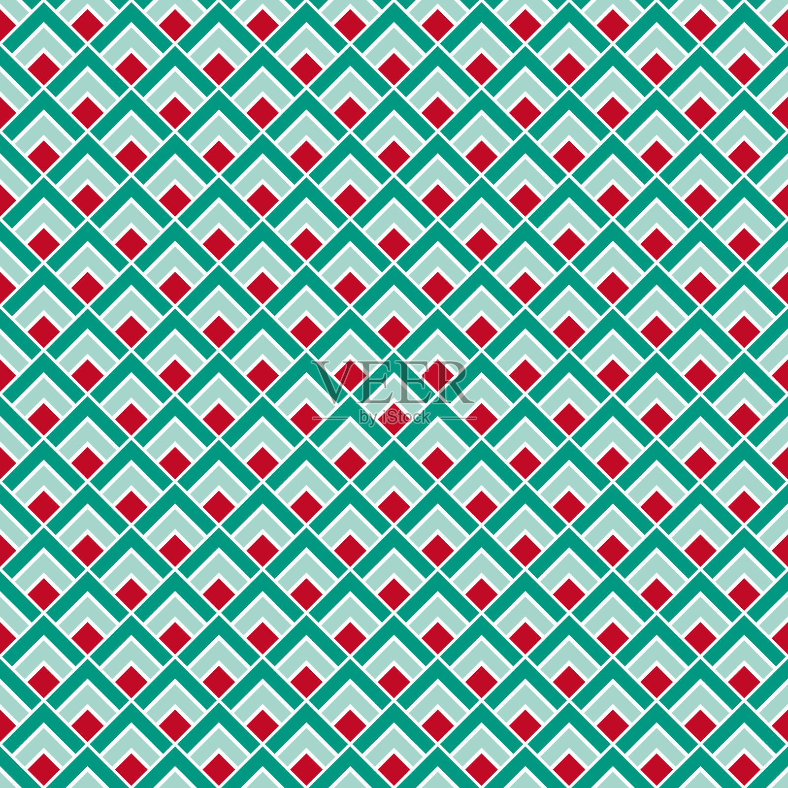 无缝圣诞包装纸图案。插画图片素材