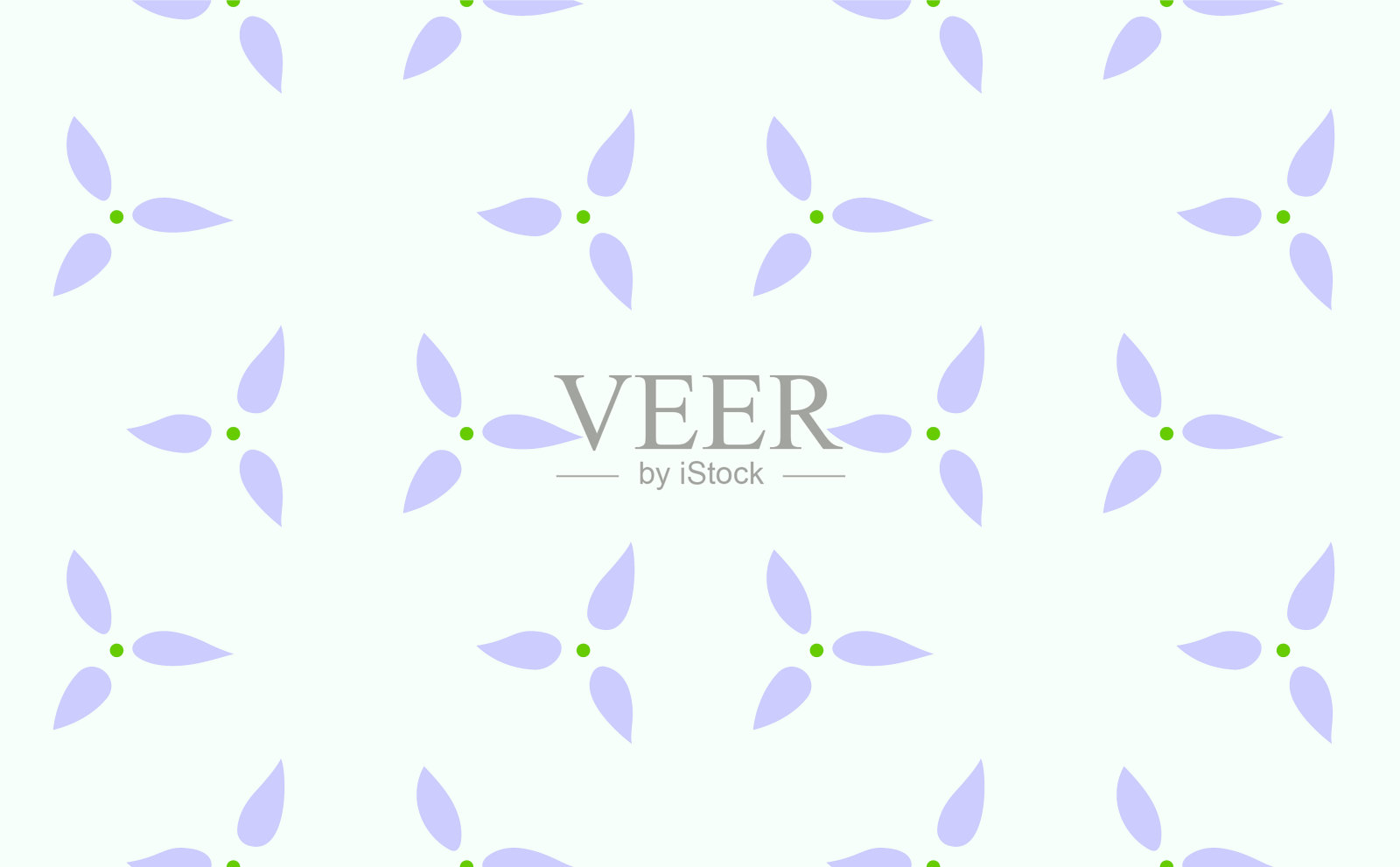 花的无缝背景与三个花瓣。插画图片素材