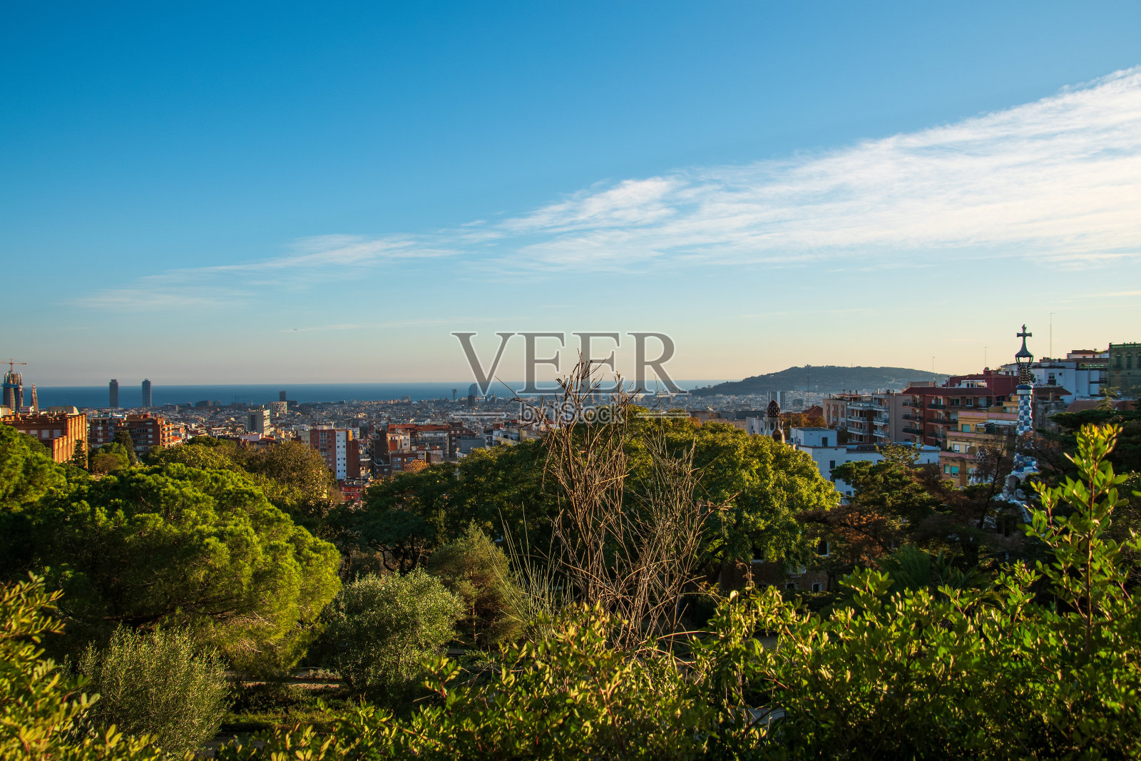 巴塞罗那全景照片摄影图片