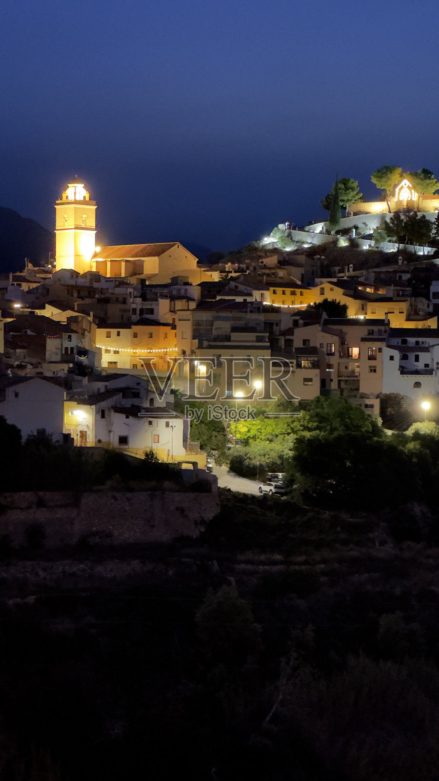 西班牙阿利坎特港美丽的日落照片摄影图片