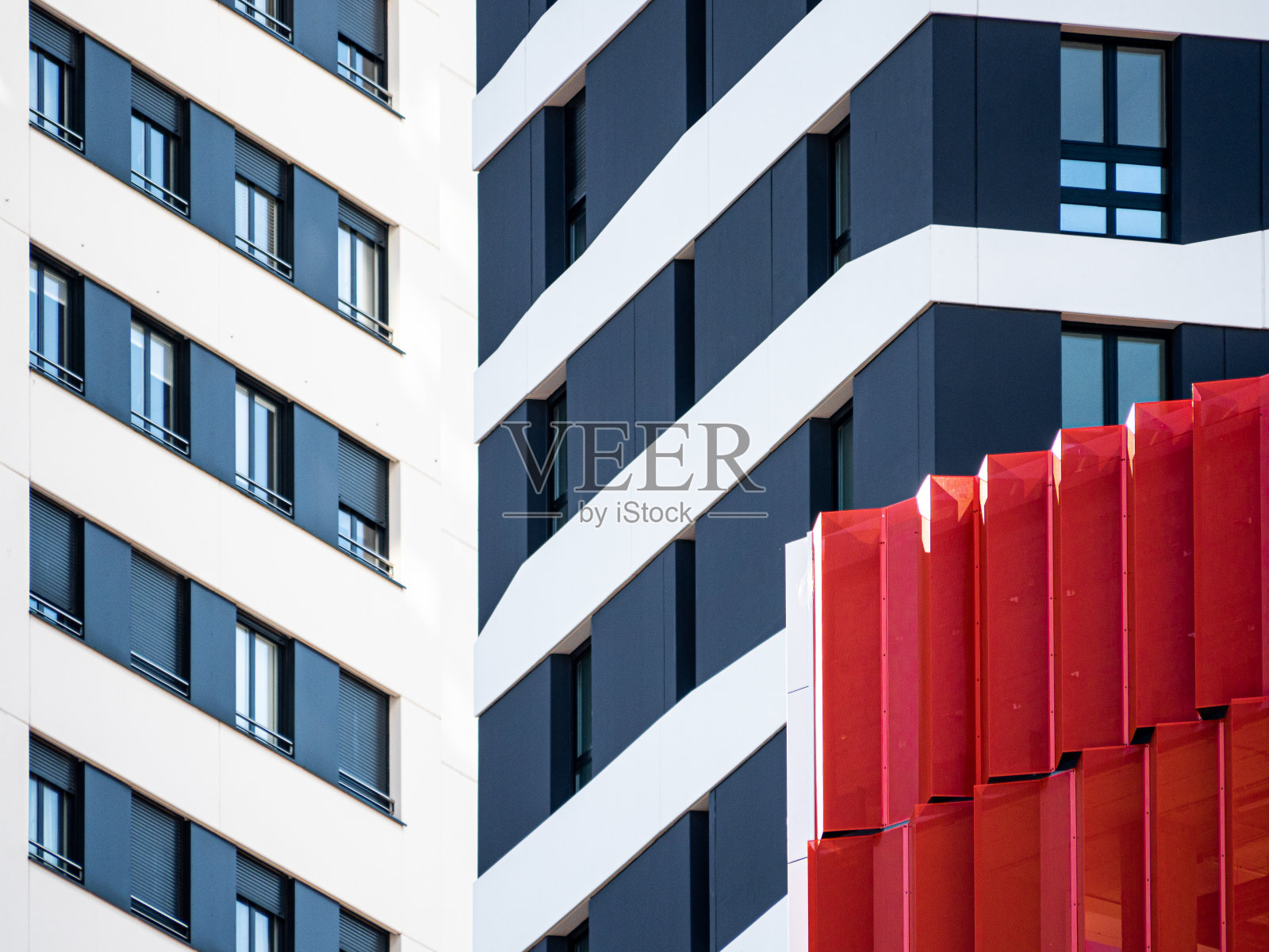 几何形状的黑白立面照片摄影图片