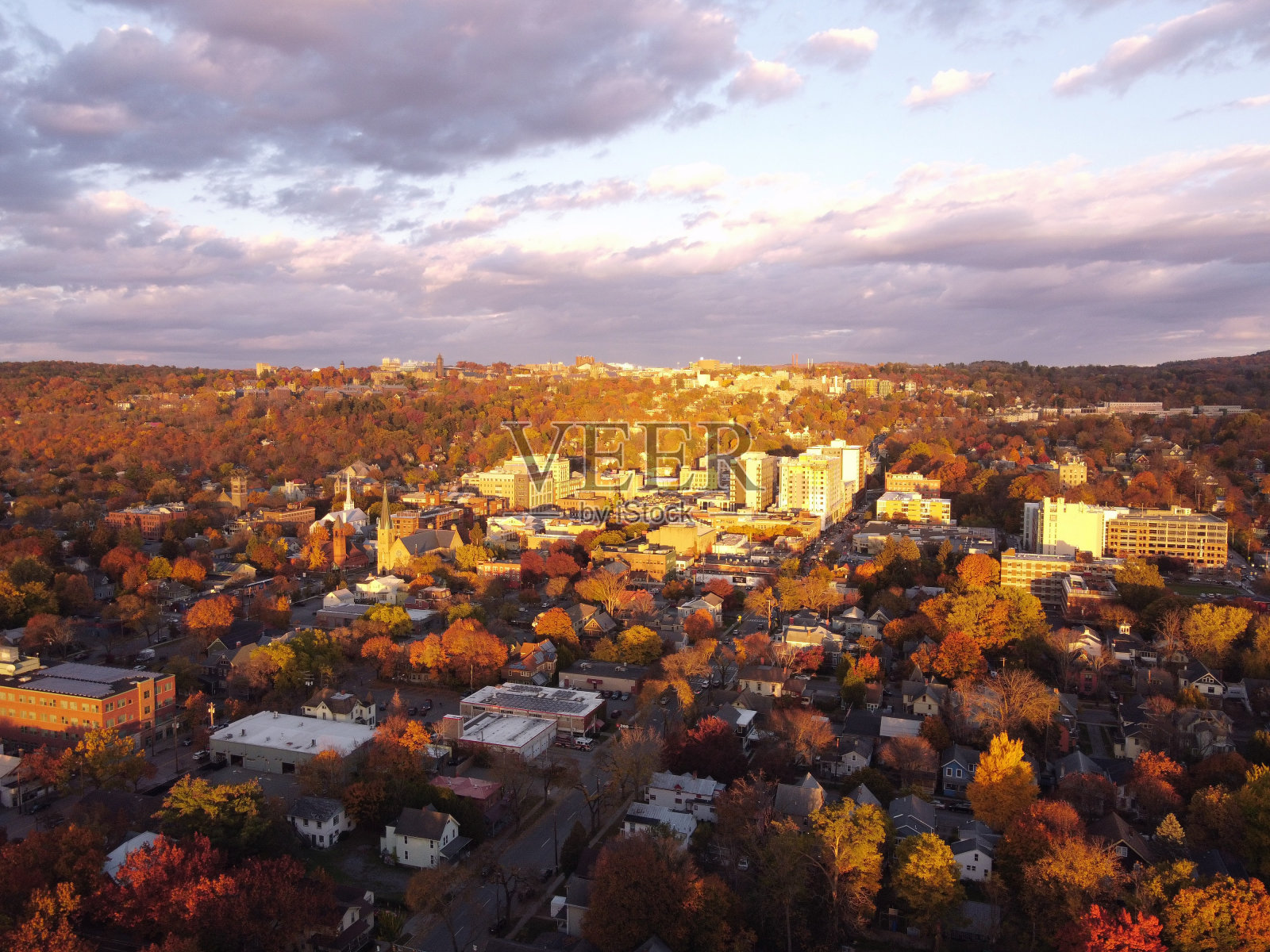 伊萨卡岛的晚霞照片摄影图片