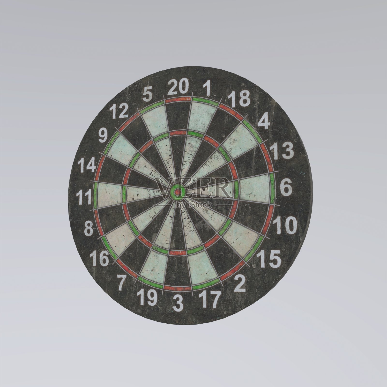 在白色背景上孤立的飞镖板照片摄影图片