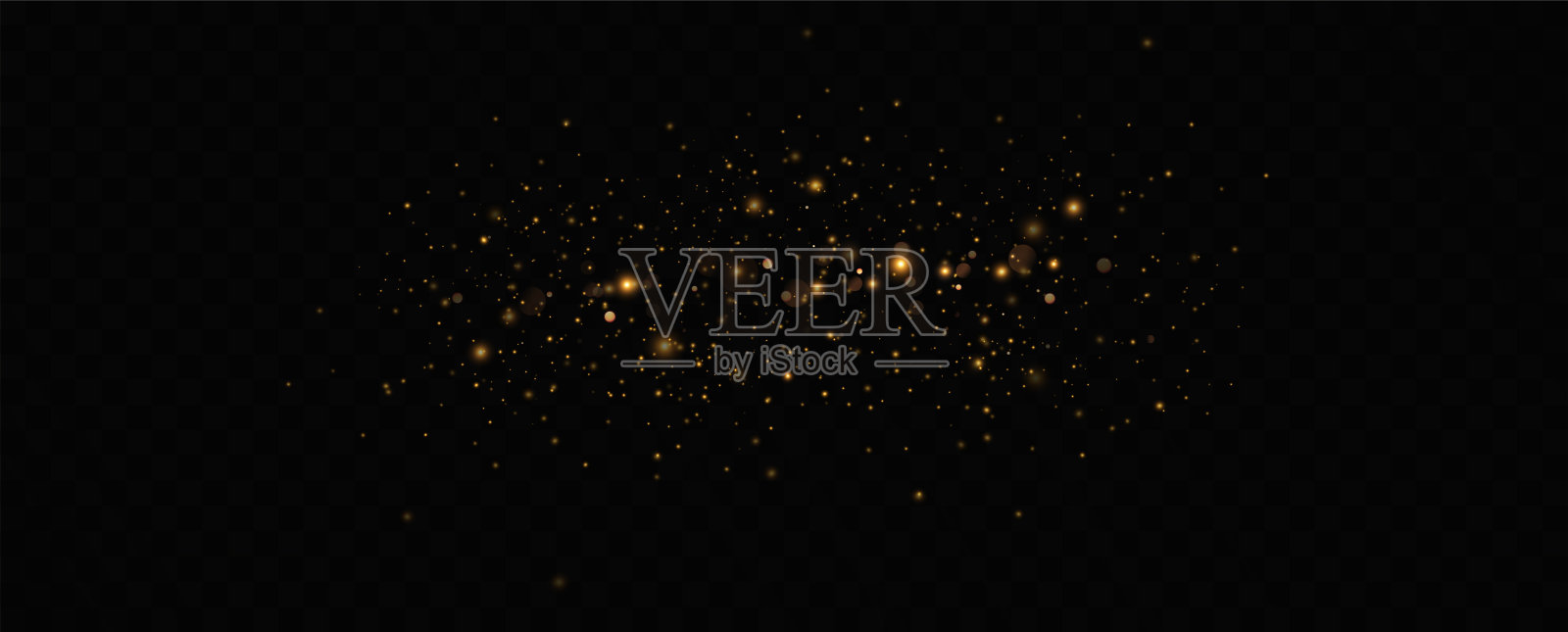 金色的亮片闪烁着许多灯光。闪闪发光的尘埃。奢华的金色颗粒背景。插画图片素材