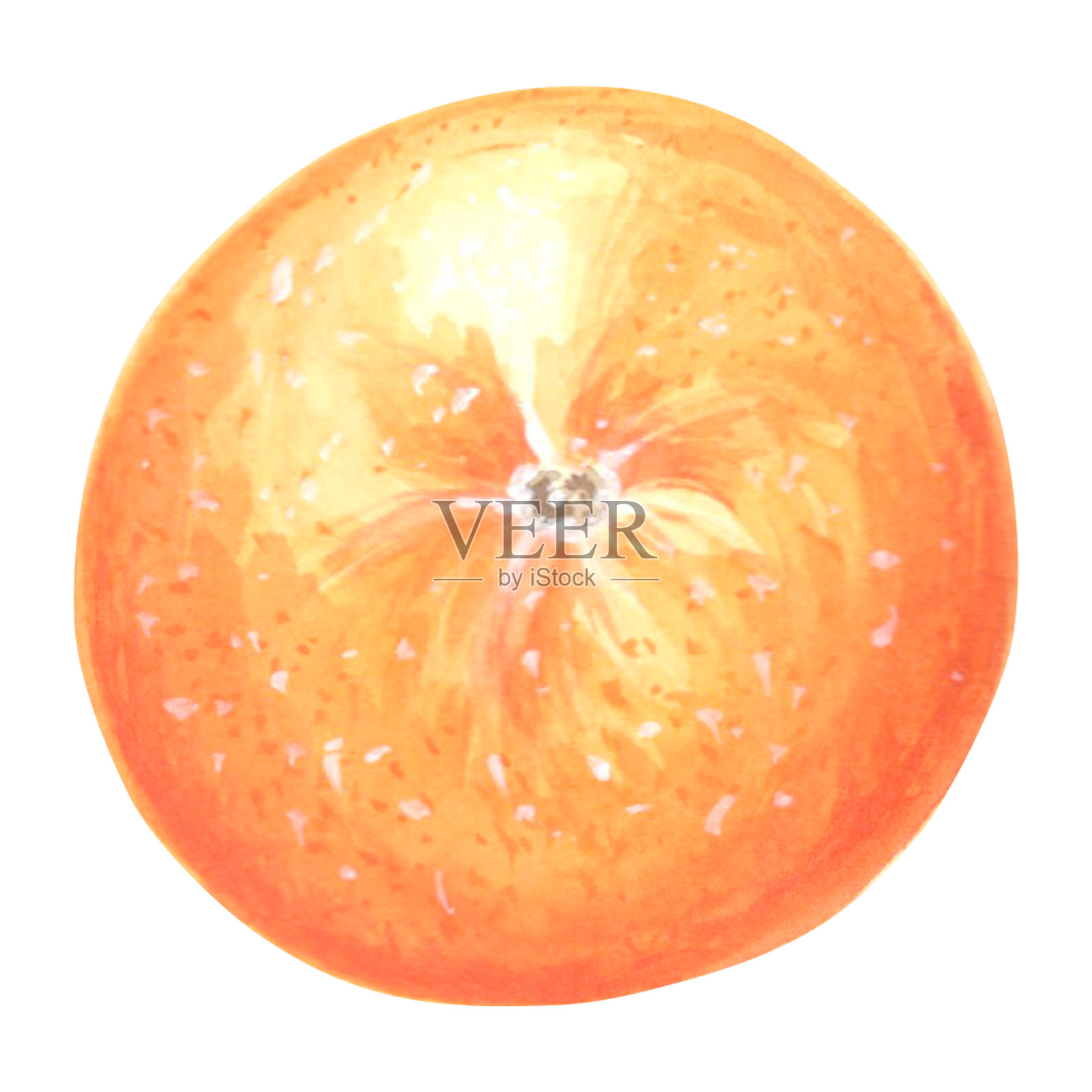 水彩橙子果实完整成熟，多汁，橙子孤立。手绘插画模板，健康饮食装饰请柬和卡片，印刷在包装上，贴纸，刺绣和纺织品插画图片素材