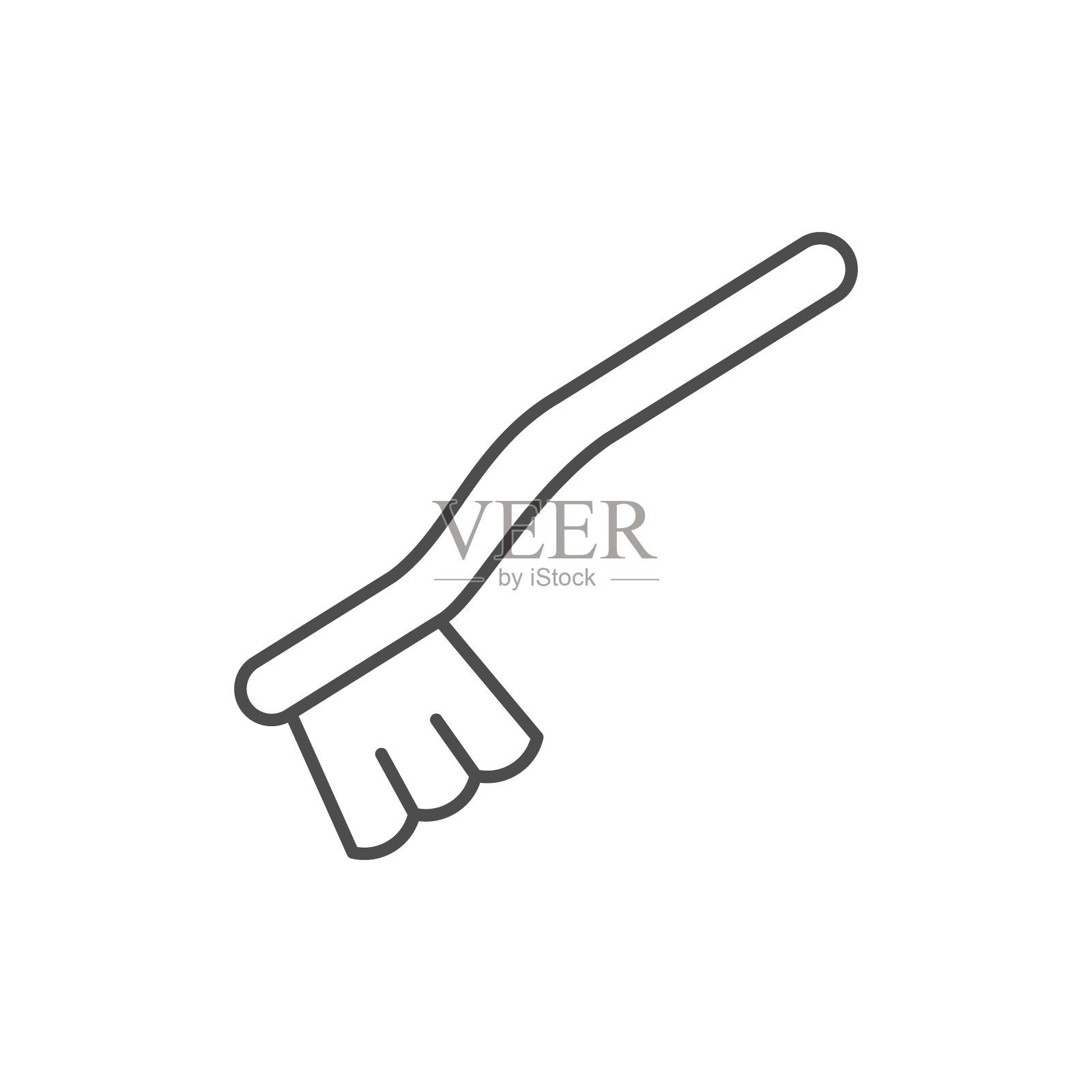 清洁刷线轮廓图标插画图片素材