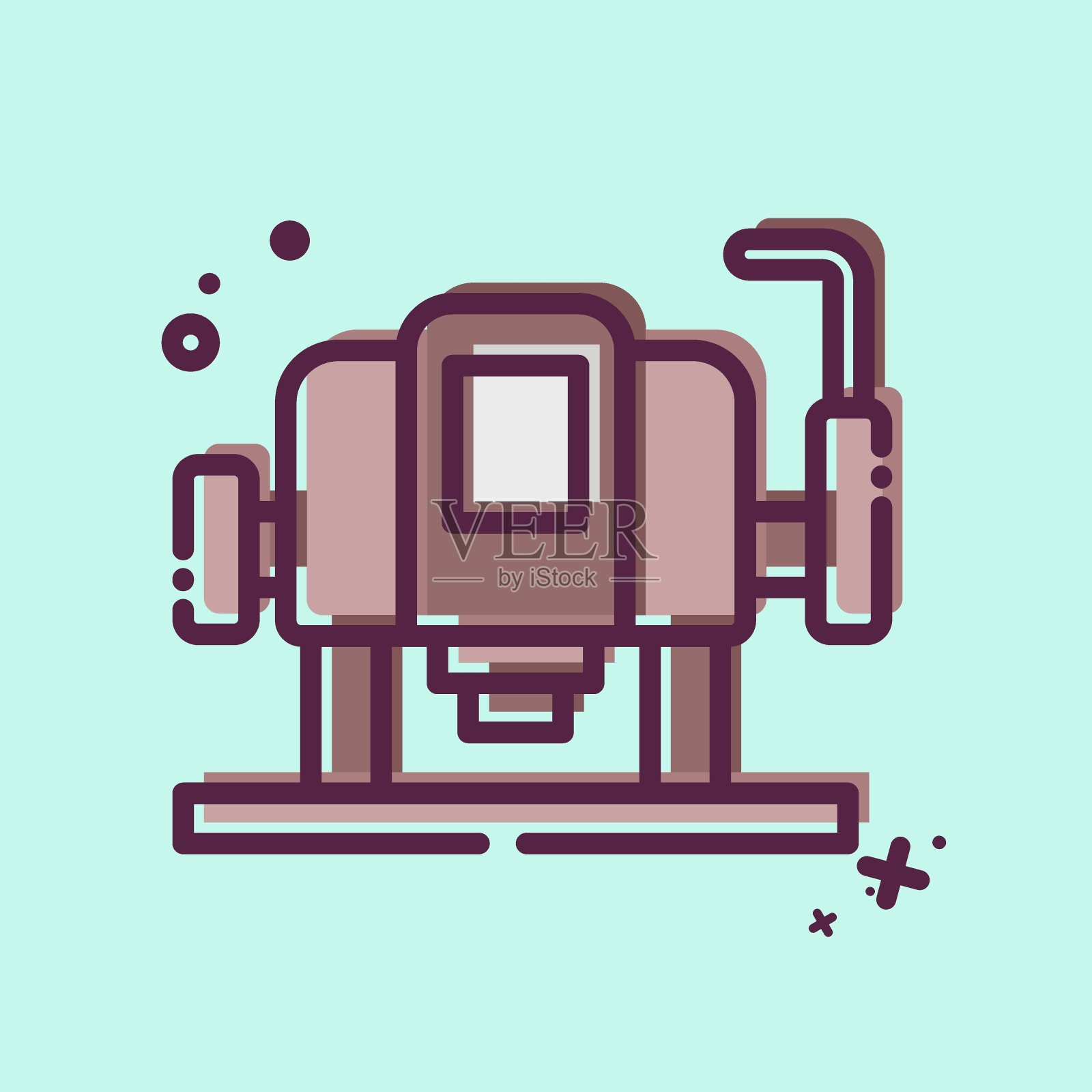 图标木材路由器。与建筑符号有关。MBE风格。简单的设计可编辑。简单的说明插画图片素材