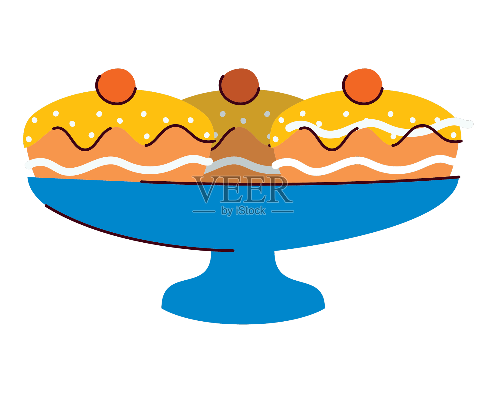 犹太光明节甜甜甜圈设计元素图片