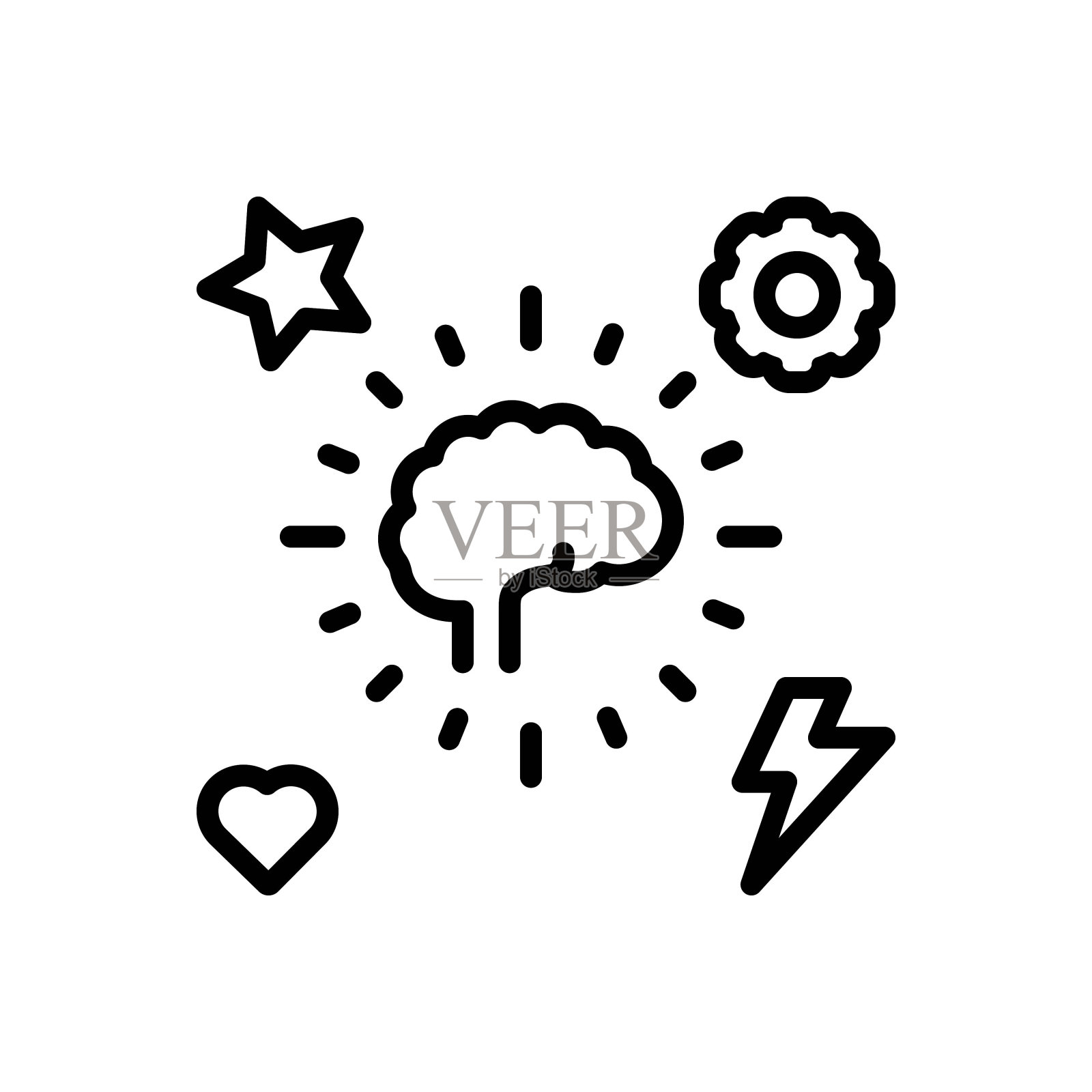 行为可观察到的插画图片素材