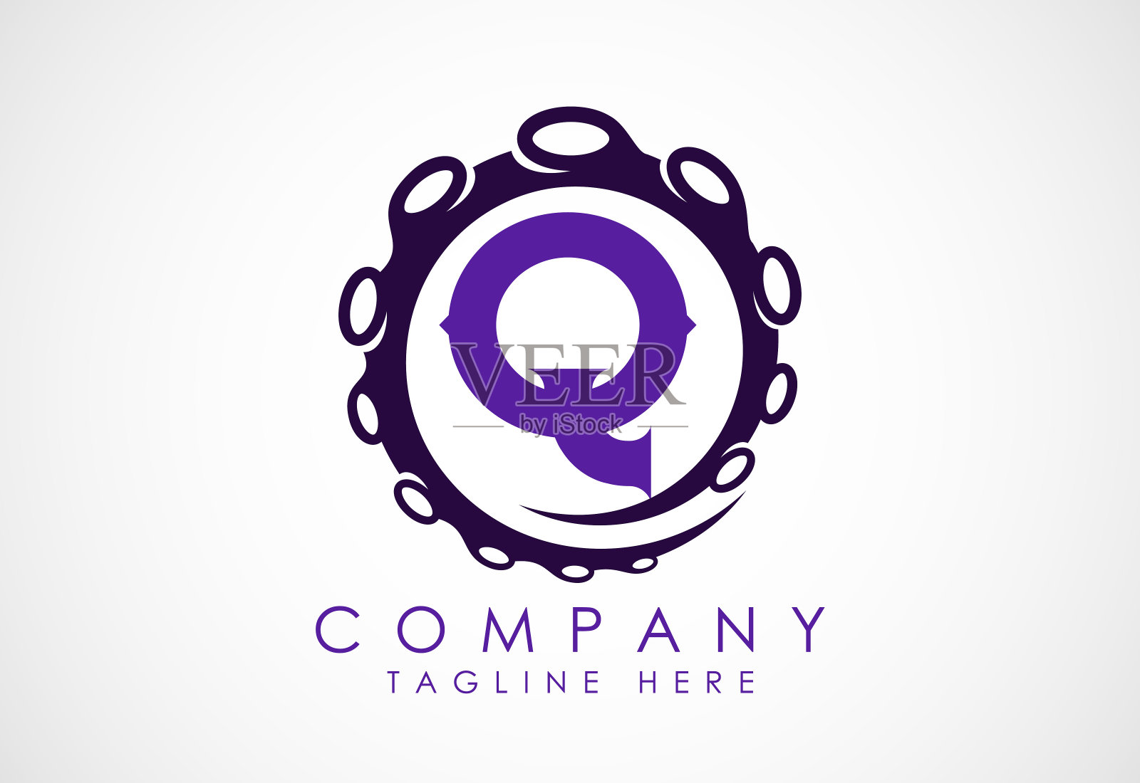 八达通标志设计模板与字母。矢量图插画图片素材