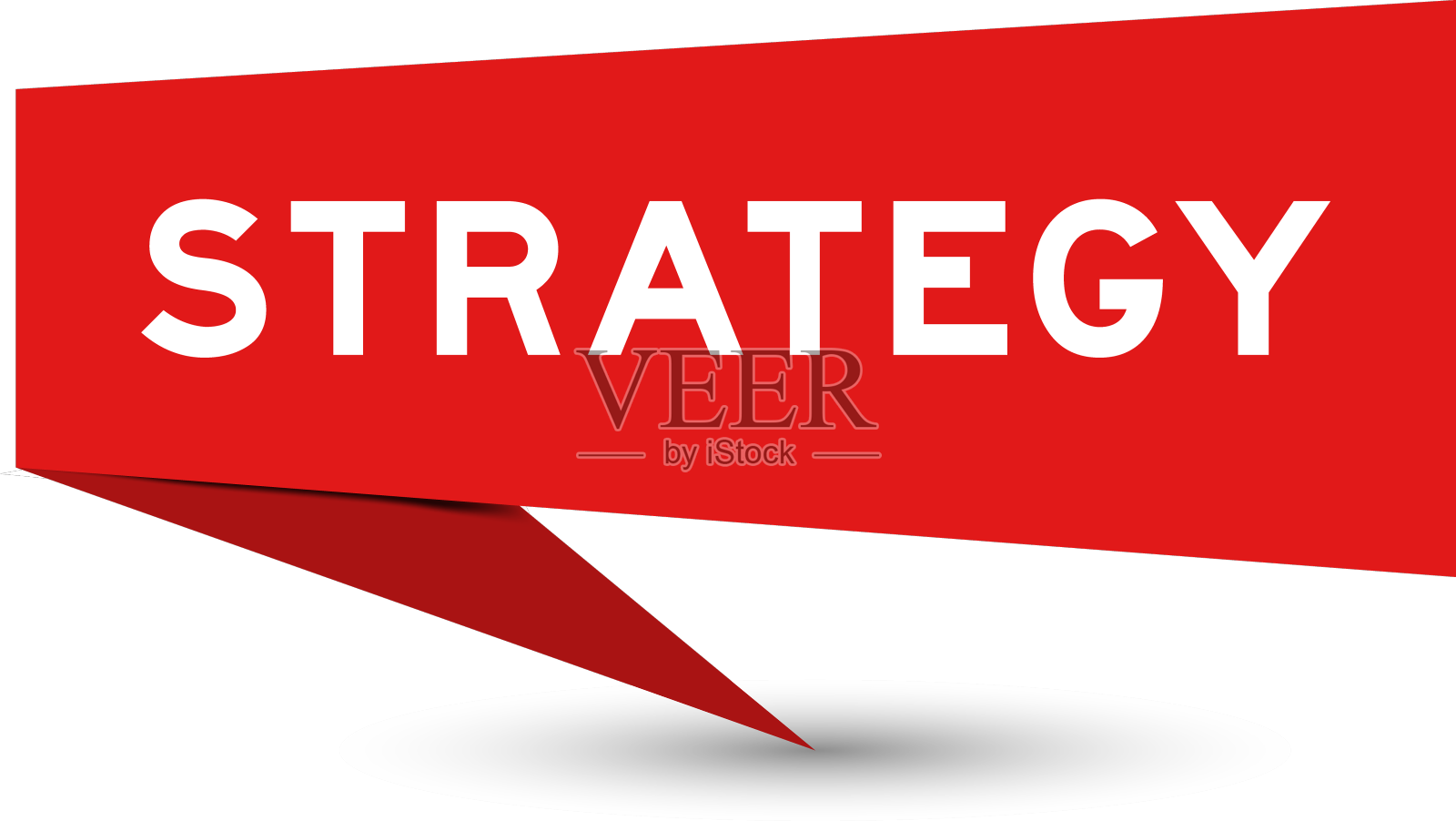 红色演讲横幅上的文字策略设计元素图片