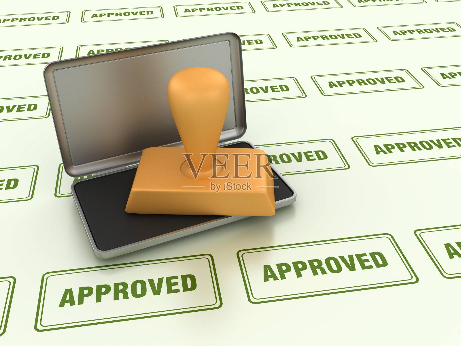 认可橡皮图章照片摄影图片