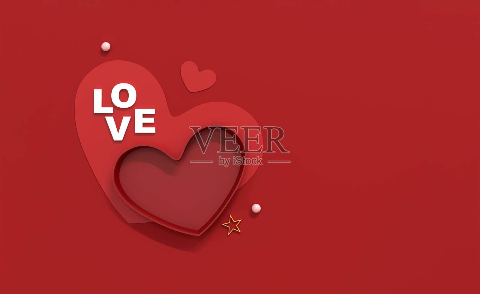 情人节快乐背景3D插图照片摄影图片