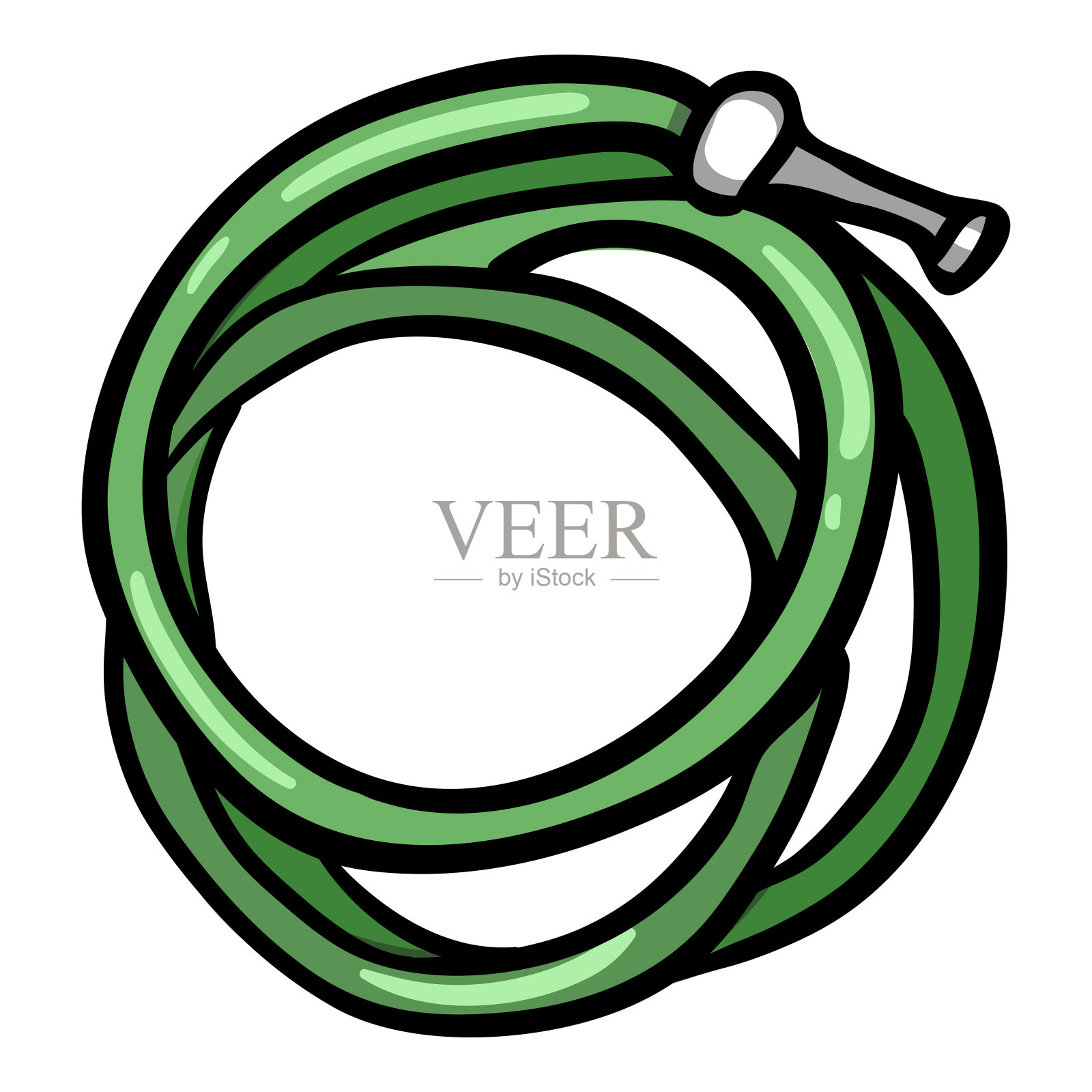 花园软管涂鸦图标。单卡通彩色插图插画图片素材