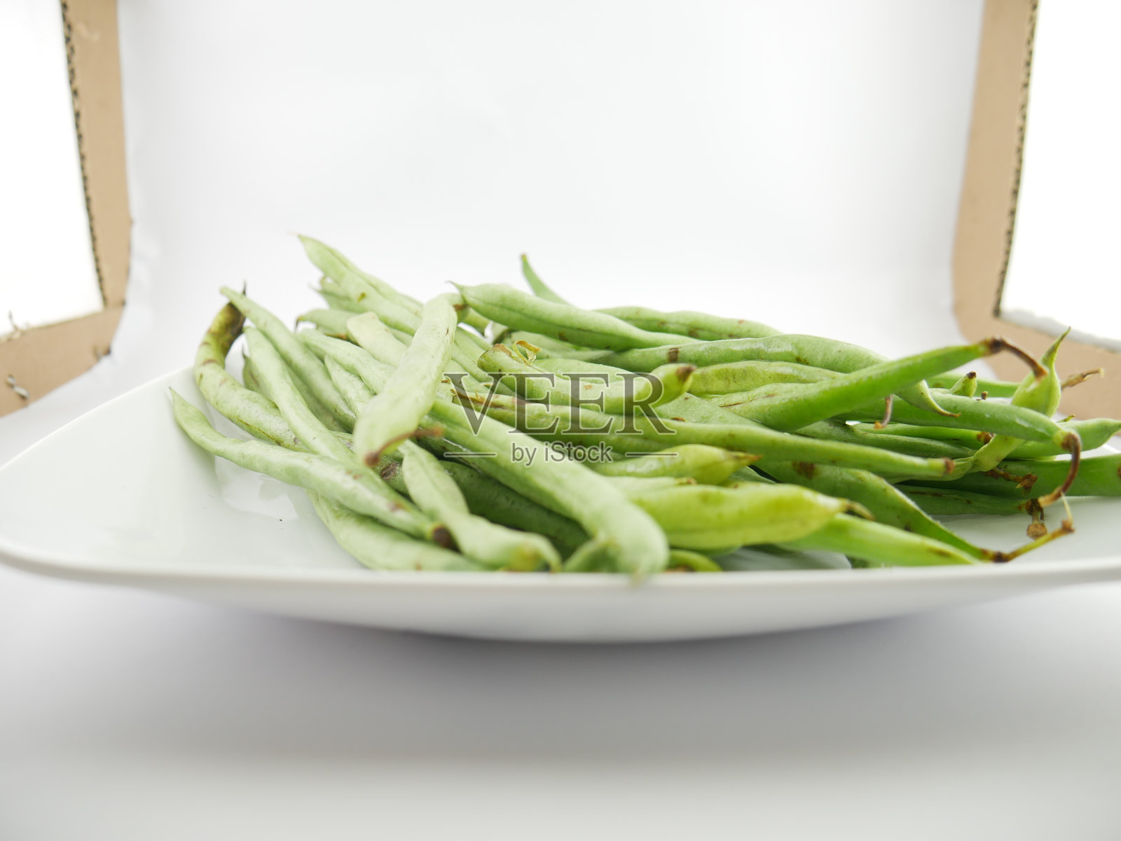 新鲜四季豆装盘照片摄影图片