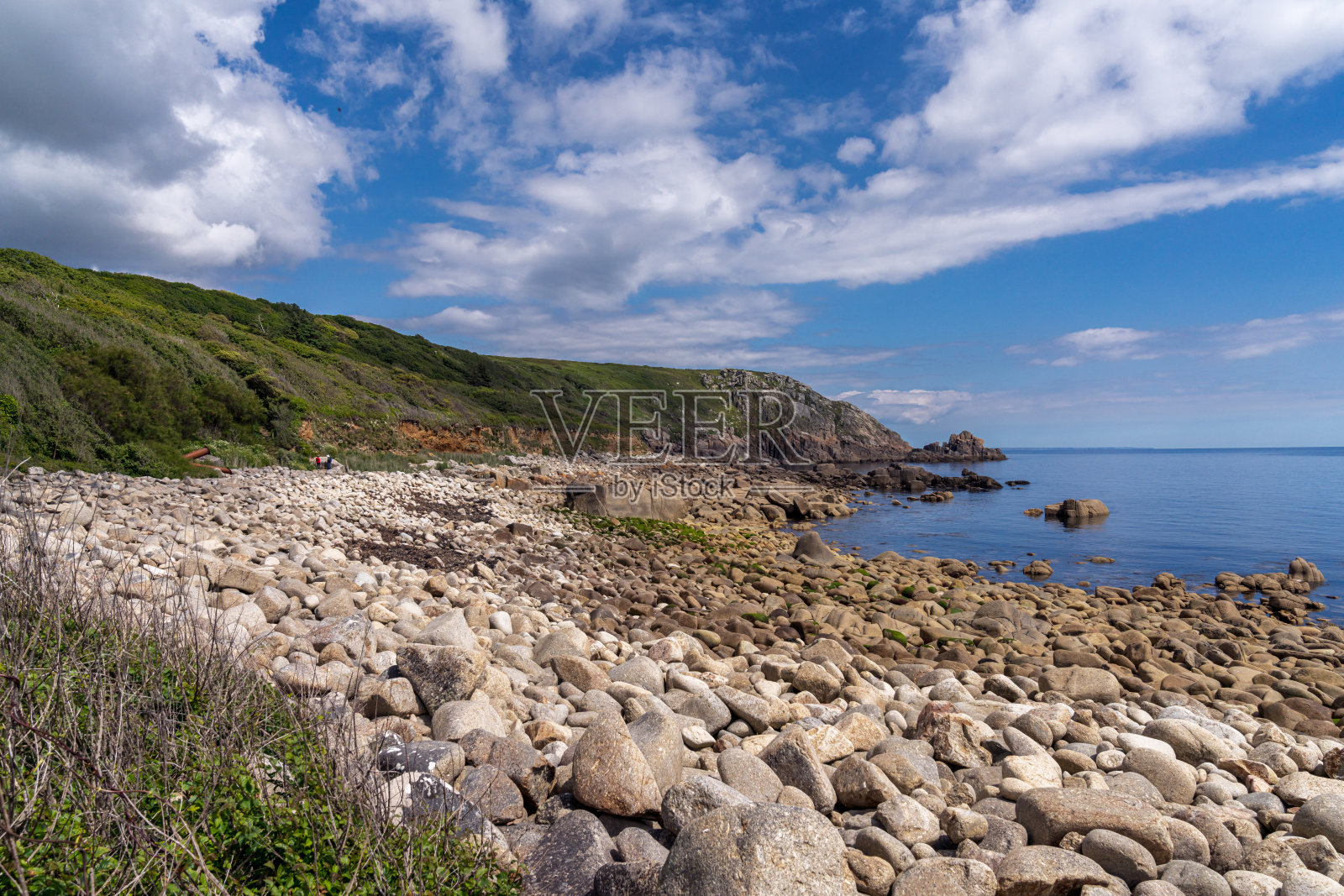 凯尔特海岸和悬崖圣罗伊湾，康沃尔郡，英格兰，英国照片摄影图片