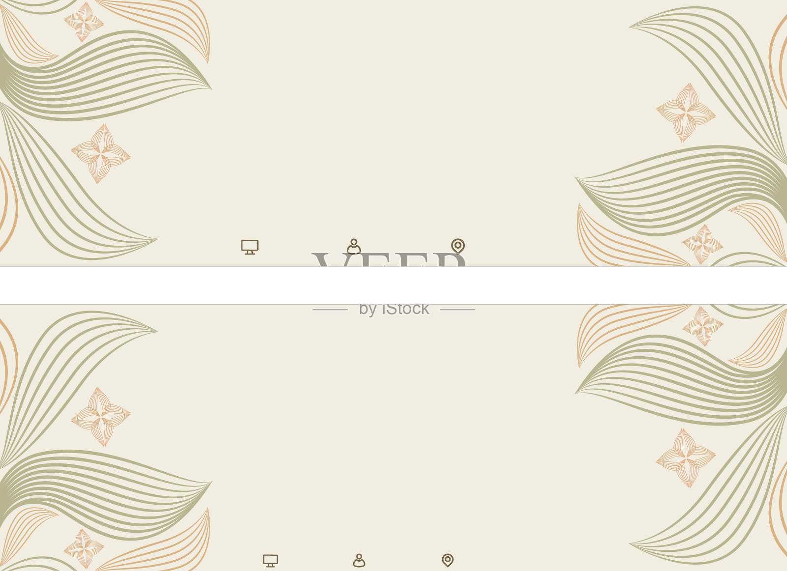 抽象花卉软色水平横幅设计元素图片