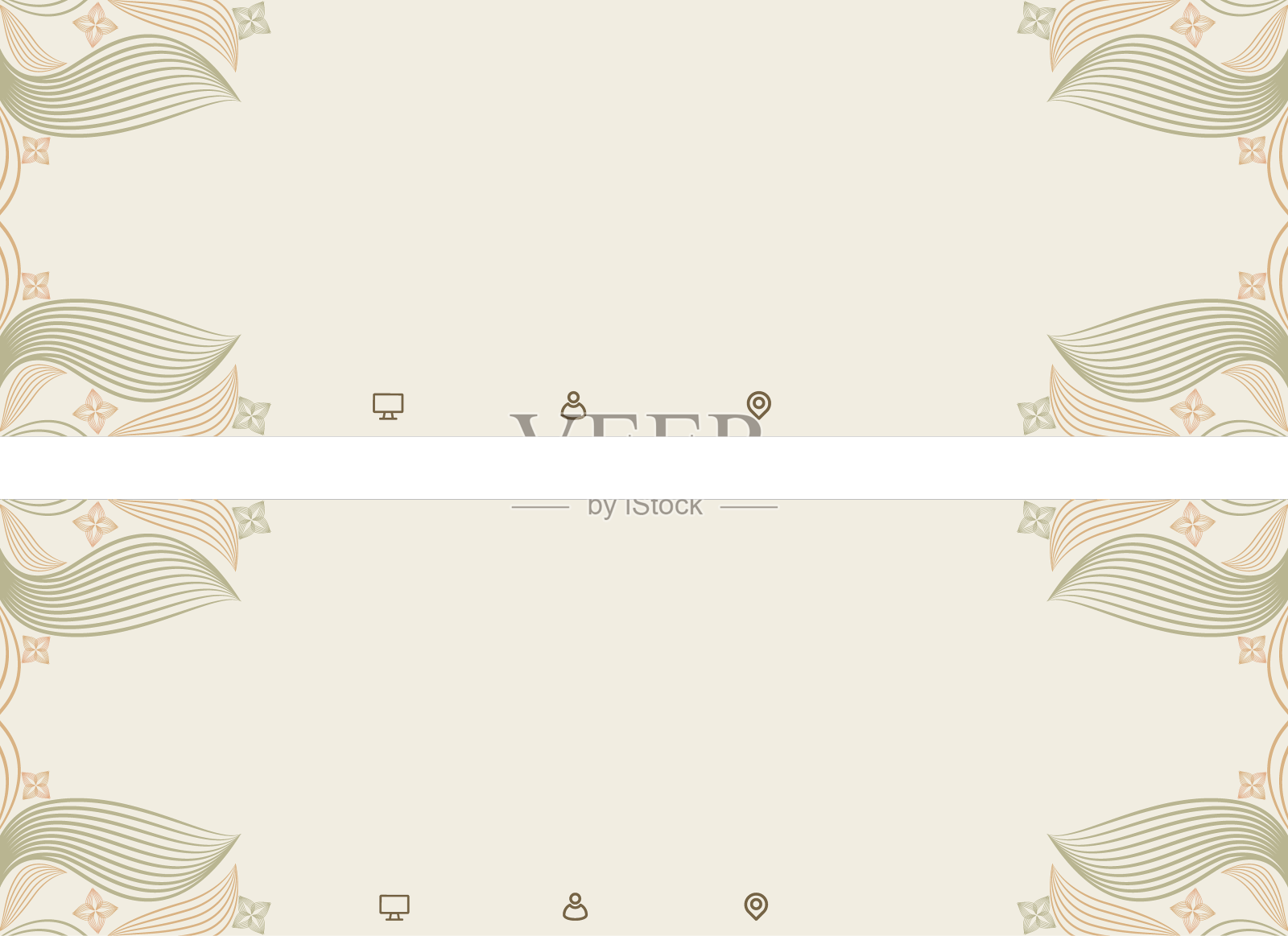 抽象花卉软色水平横幅设计元素图片