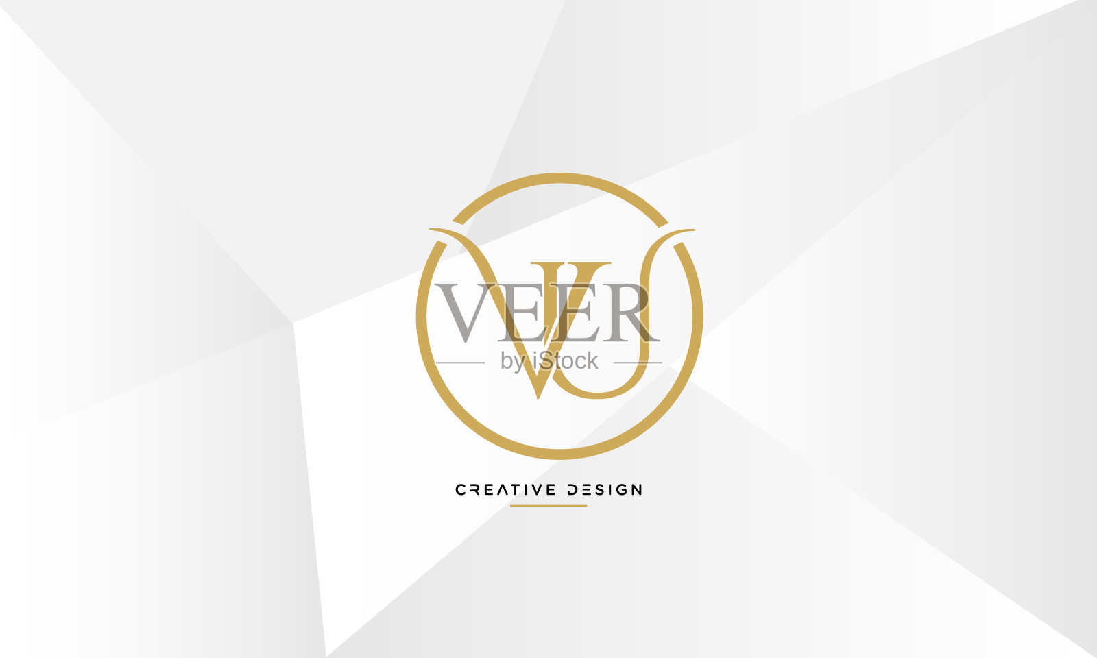 字母图标字母组合符号VU或UV插画图片素材