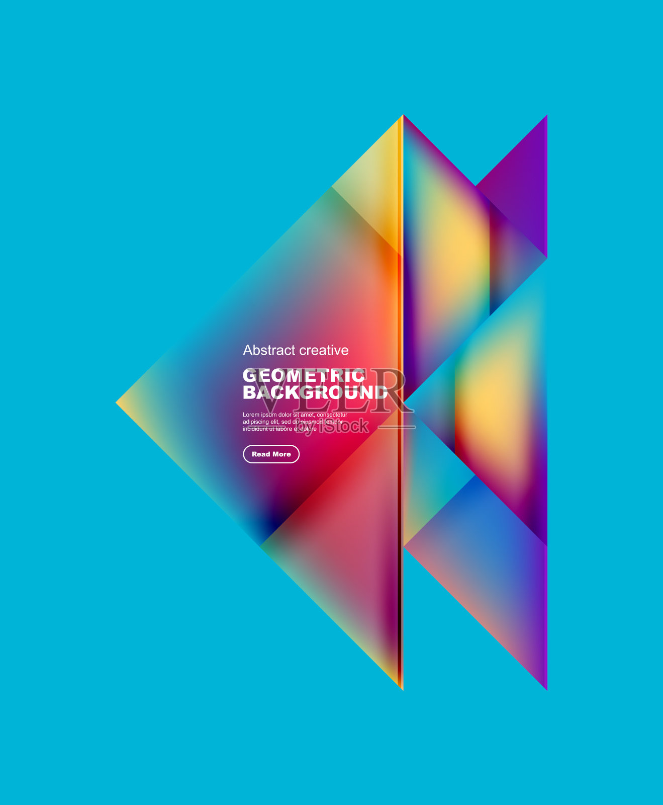 渐变三角形抽象背景插画图片素材