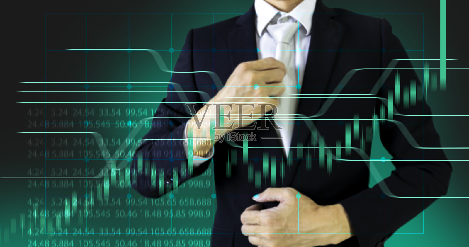 金融领域的股票市场投资者，做出明智的商业投资决策照片摄影图片