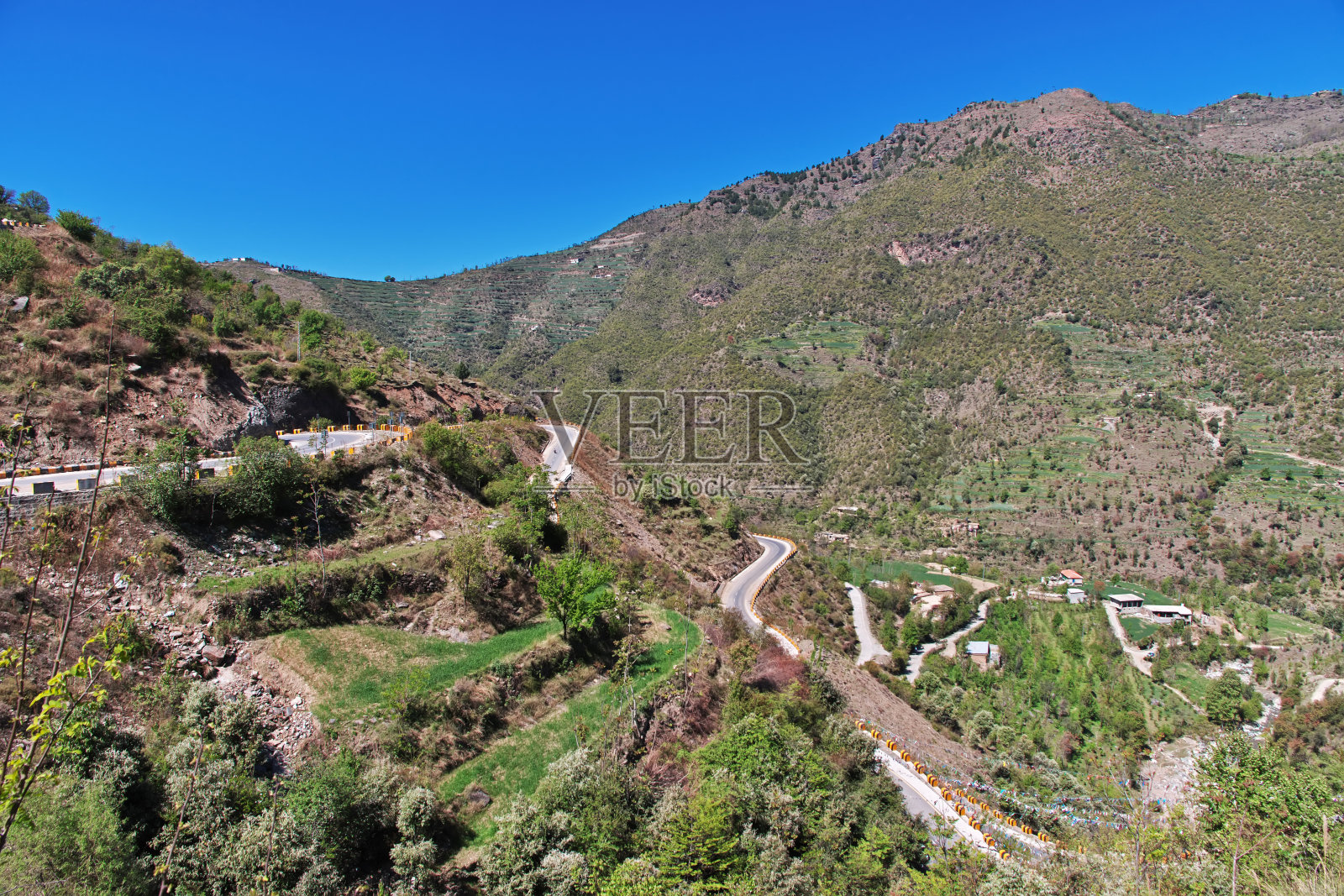 巴基斯坦喜马拉雅山脉兴都库什山脉附近的马拉姆贾巴的大自然照片摄影图片