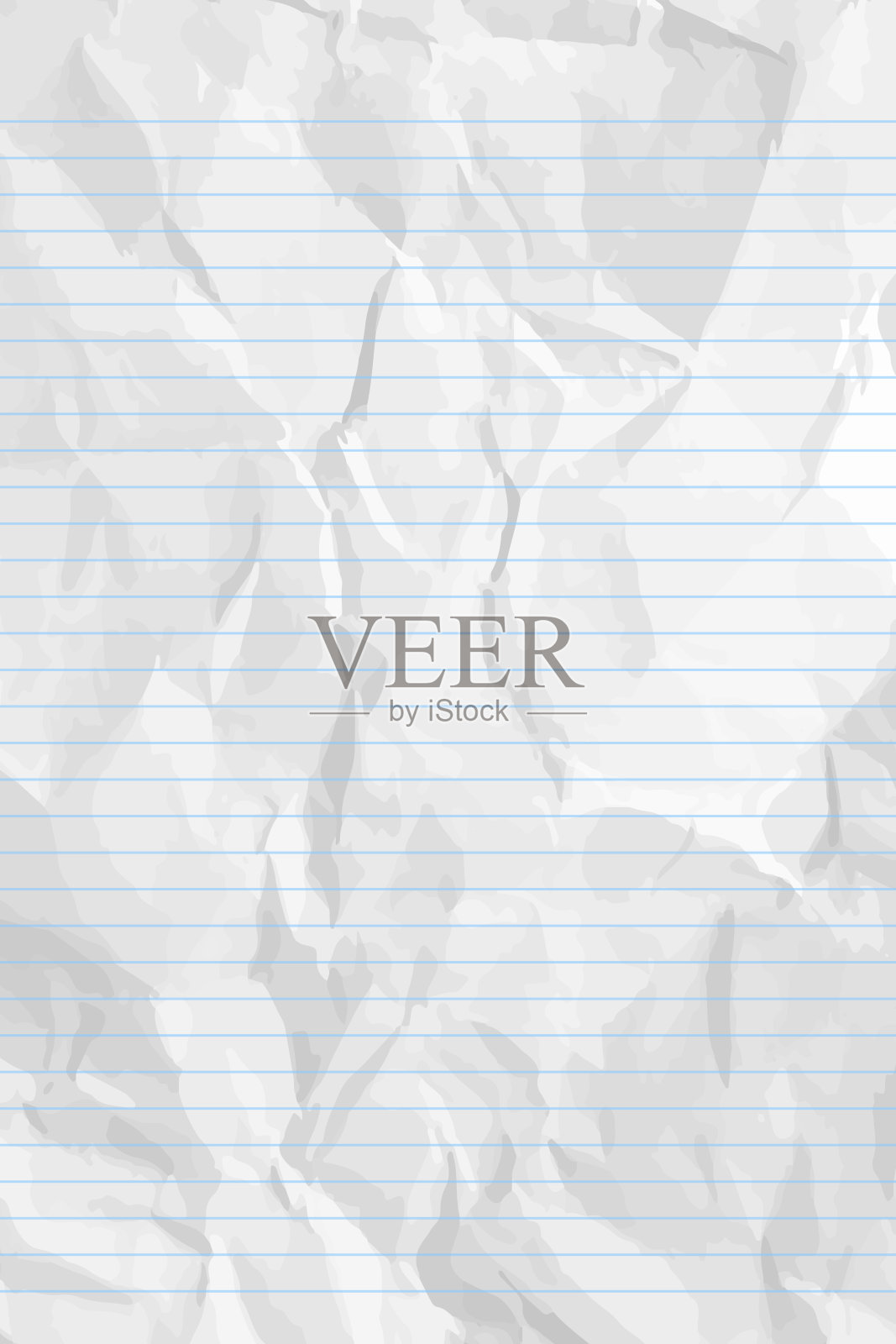 白纸，干净，皱巴巴的笔记本纸插画图片素材