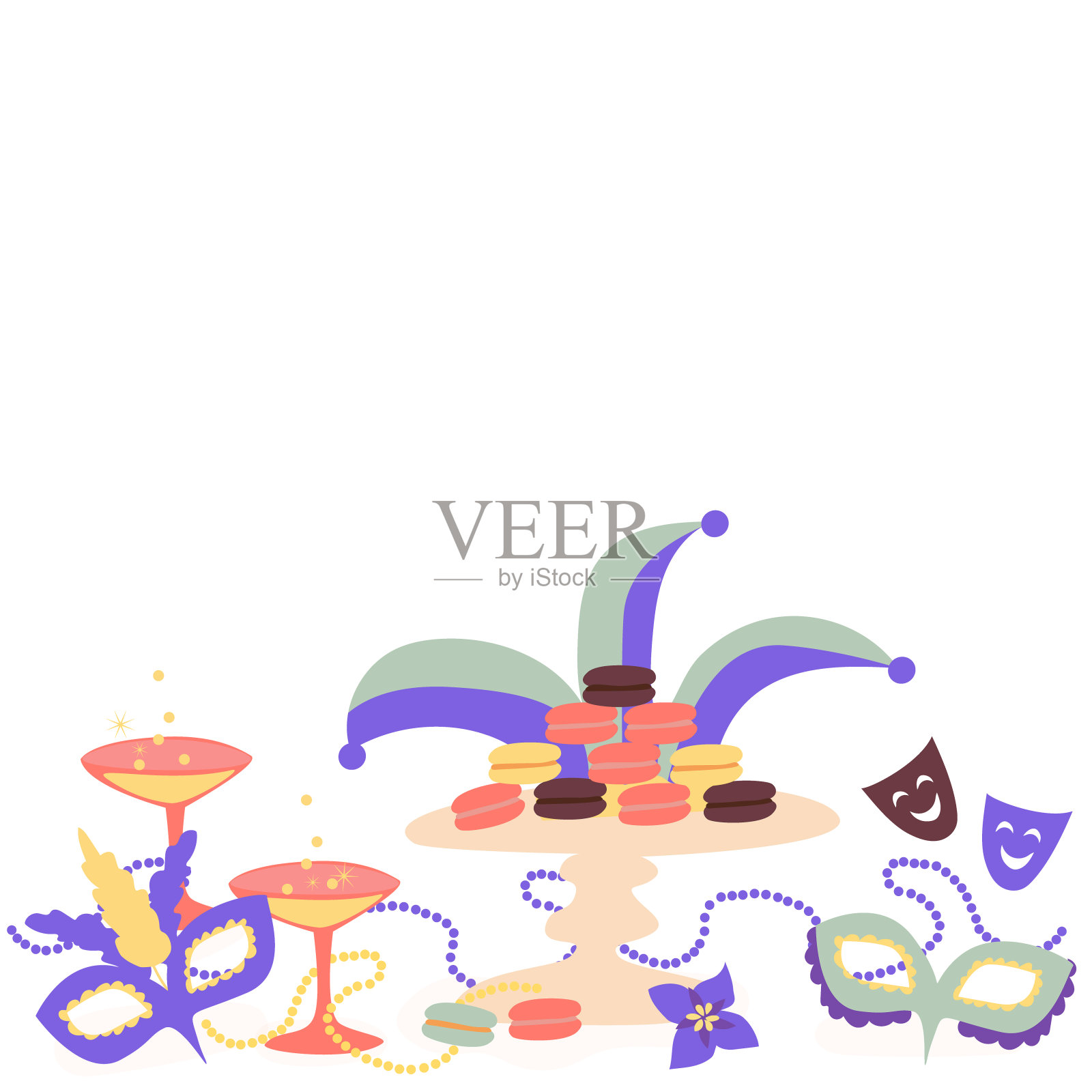 四旬斋前的最后一插画图片素材