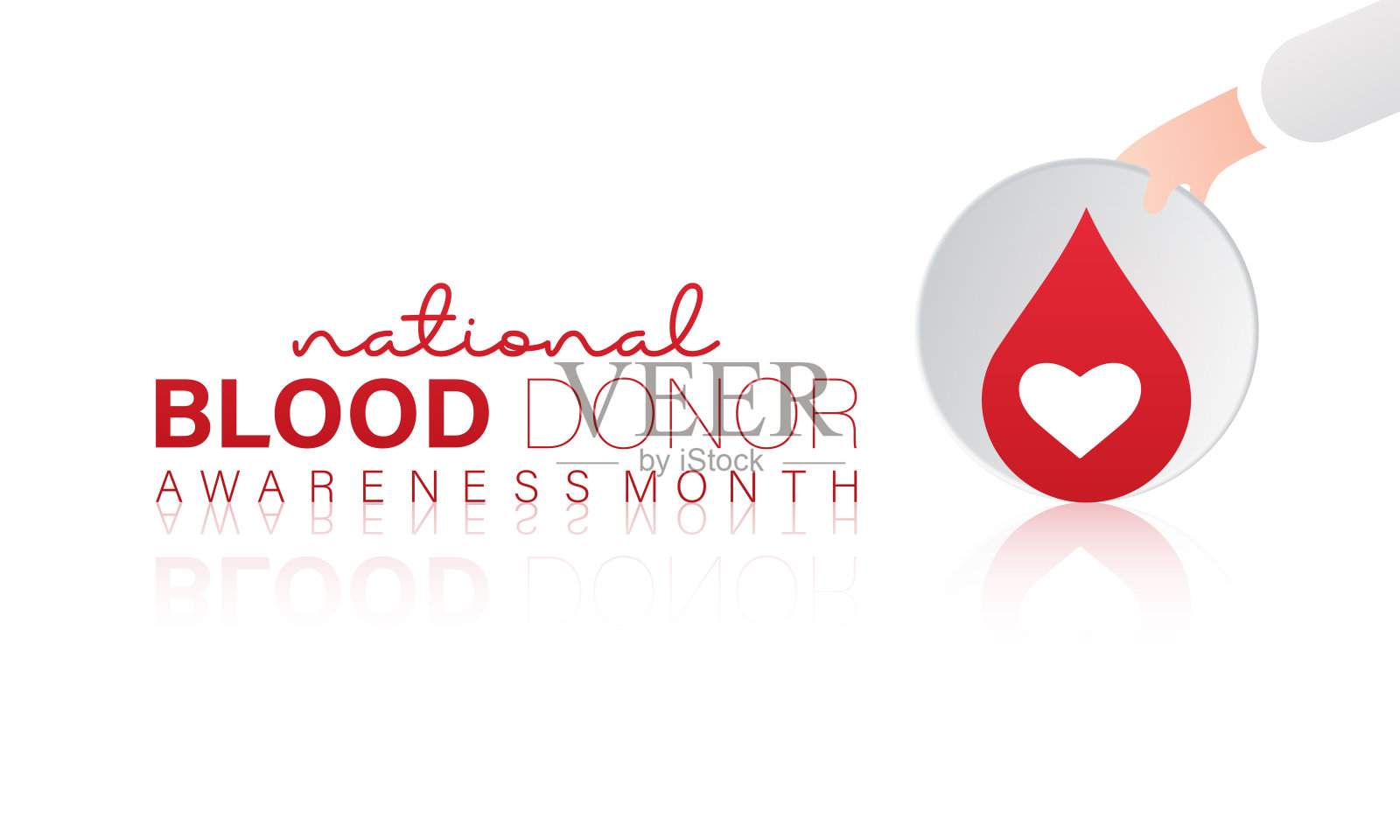 全国献血者月载体模板。通过献血和医疗支持拯救生命。背景，横幅，卡片，海报设计。插画图片素材