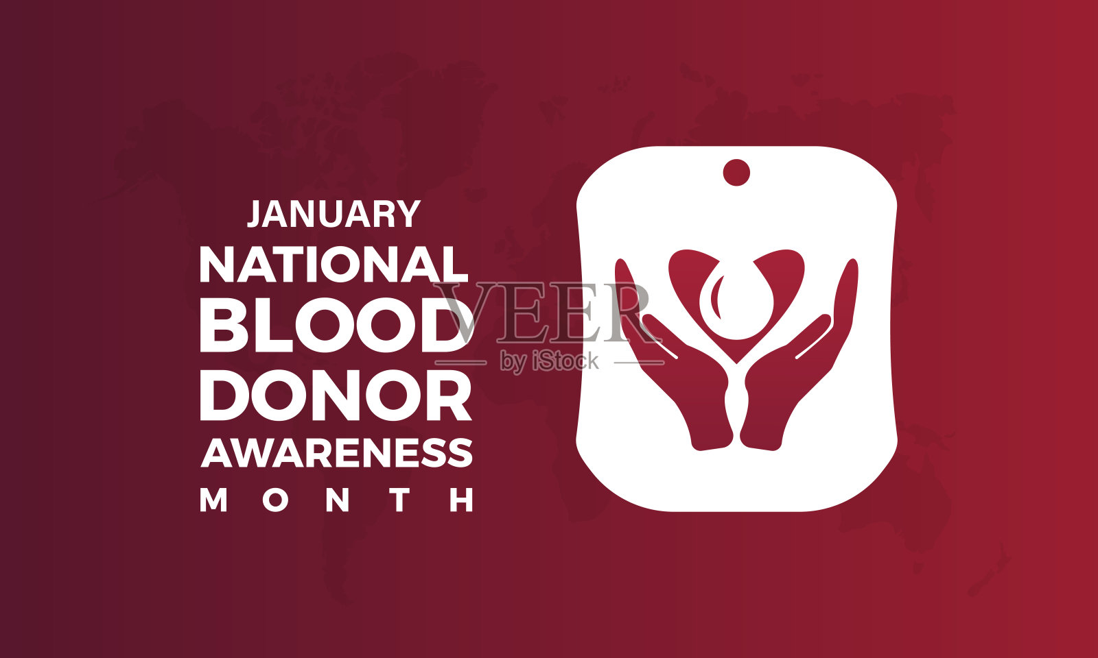 全国献血者月载体模板。通过献血和医疗支持拯救生命。背景，横幅，卡片，海报设计。插画图片素材