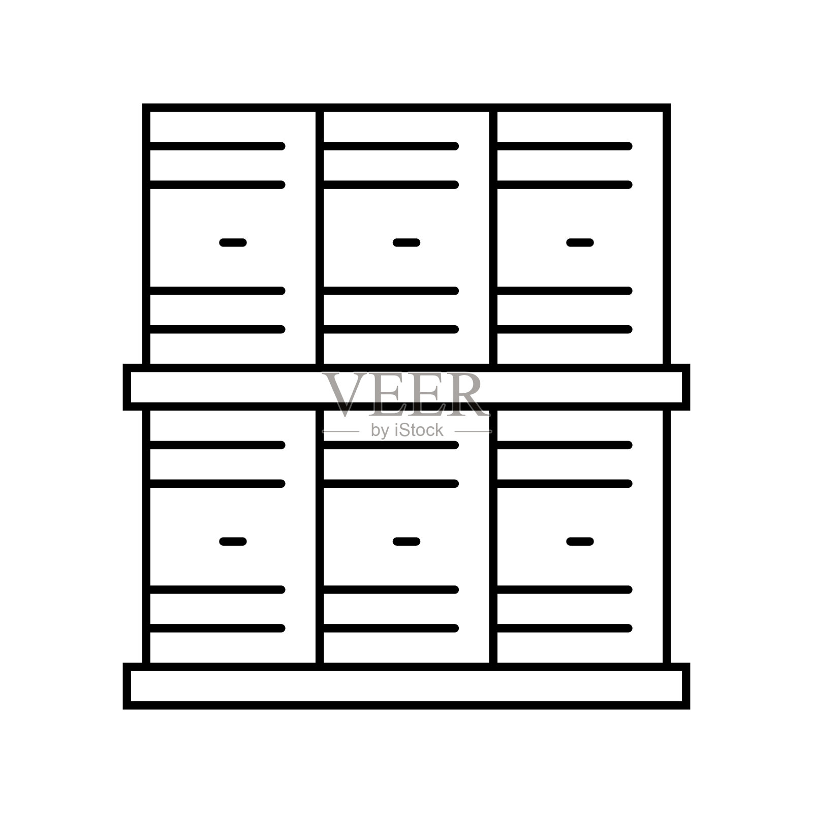 化学品存储工程师线图标矢量插图插画图片素材