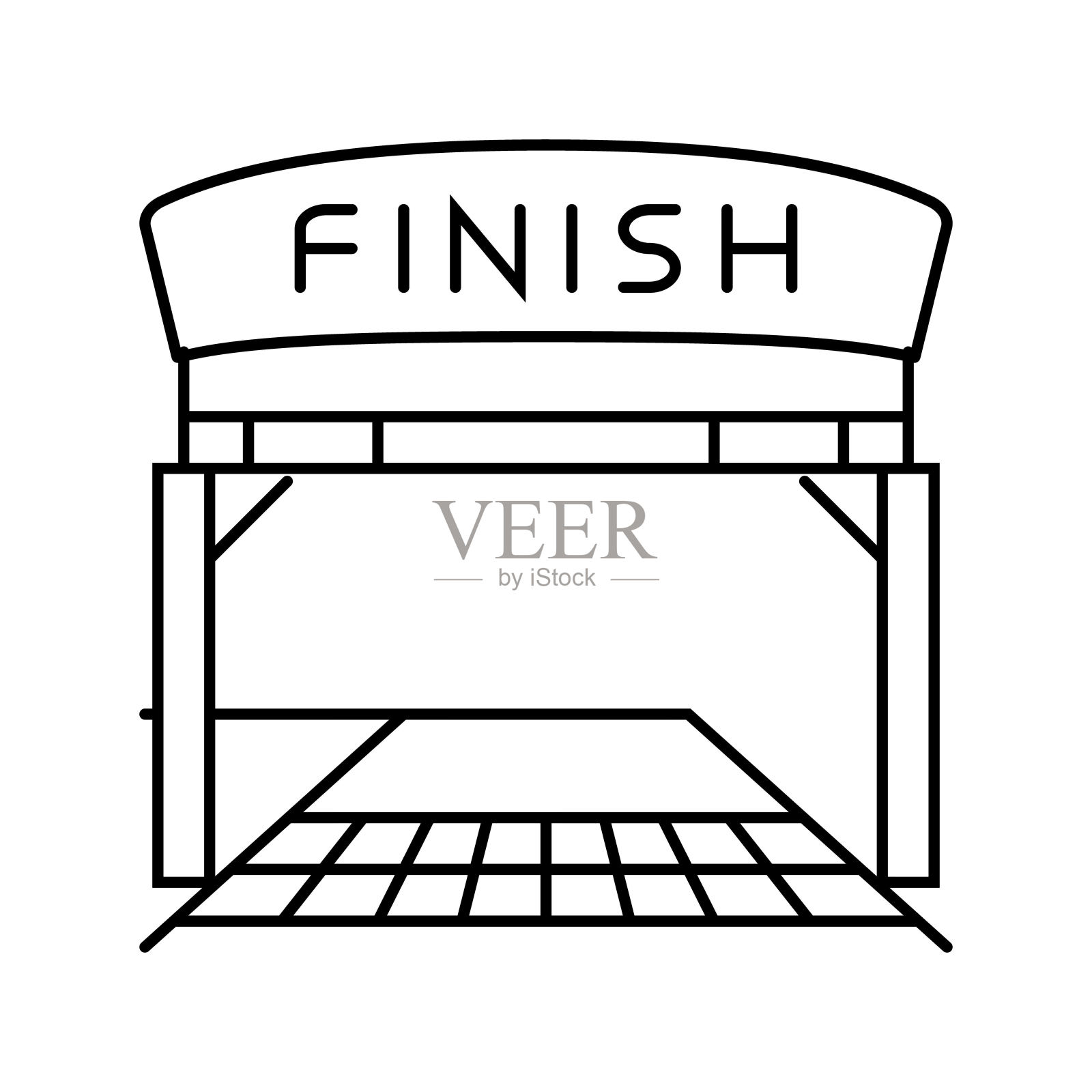 完成车辆速度自动线图标矢量插图插画图片素材