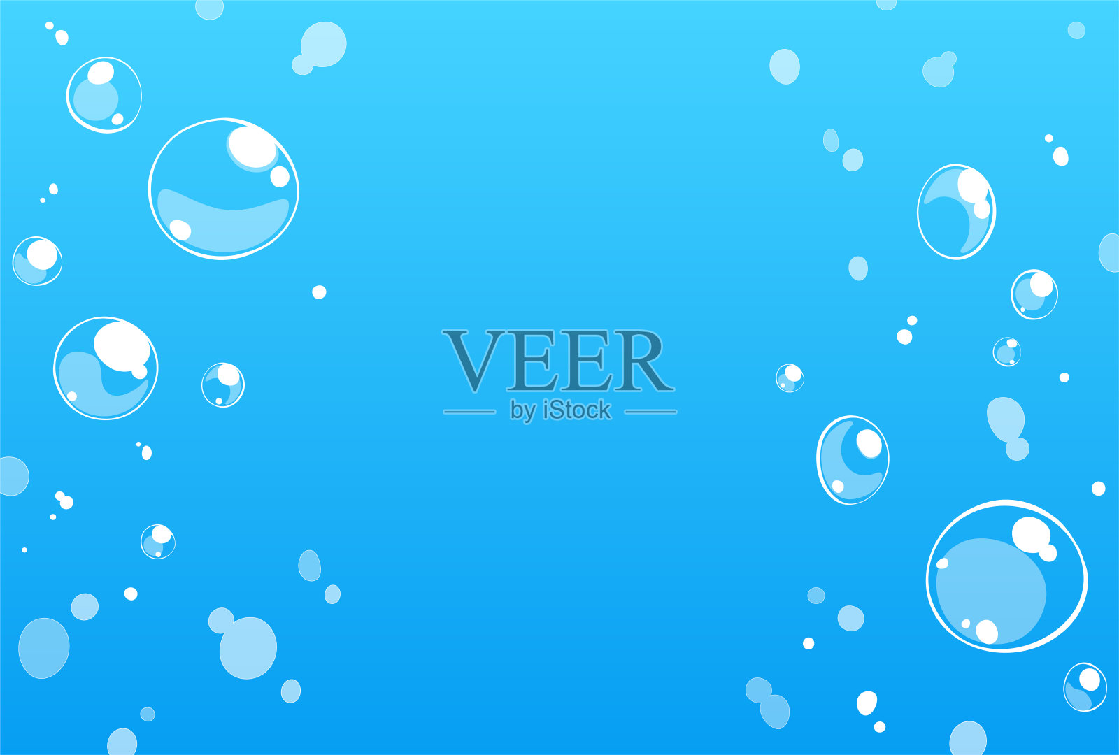 水下气泡的背景插图插画图片素材