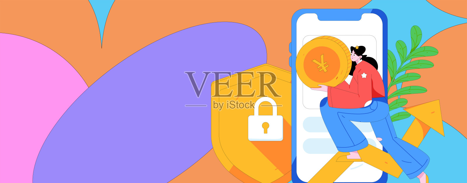 互联网理财投资平面矢量概念操作手绘插图插画图片素材