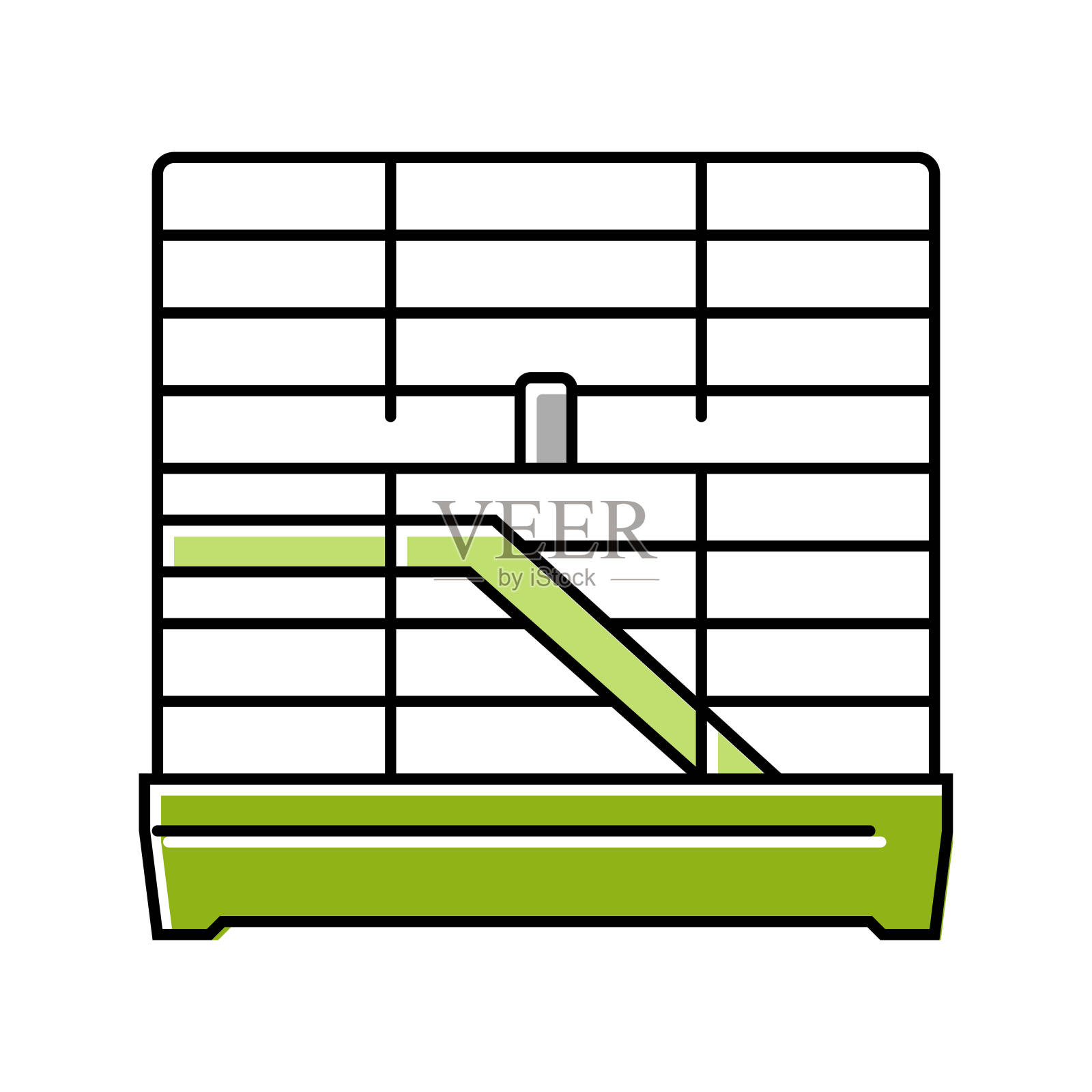 仓鼠笼宠物彩色图标矢量插图插画图片素材