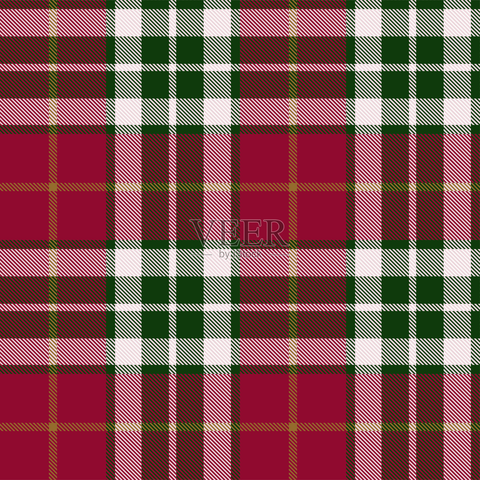 圣诞节日格子格图案织物样品插画图片素材