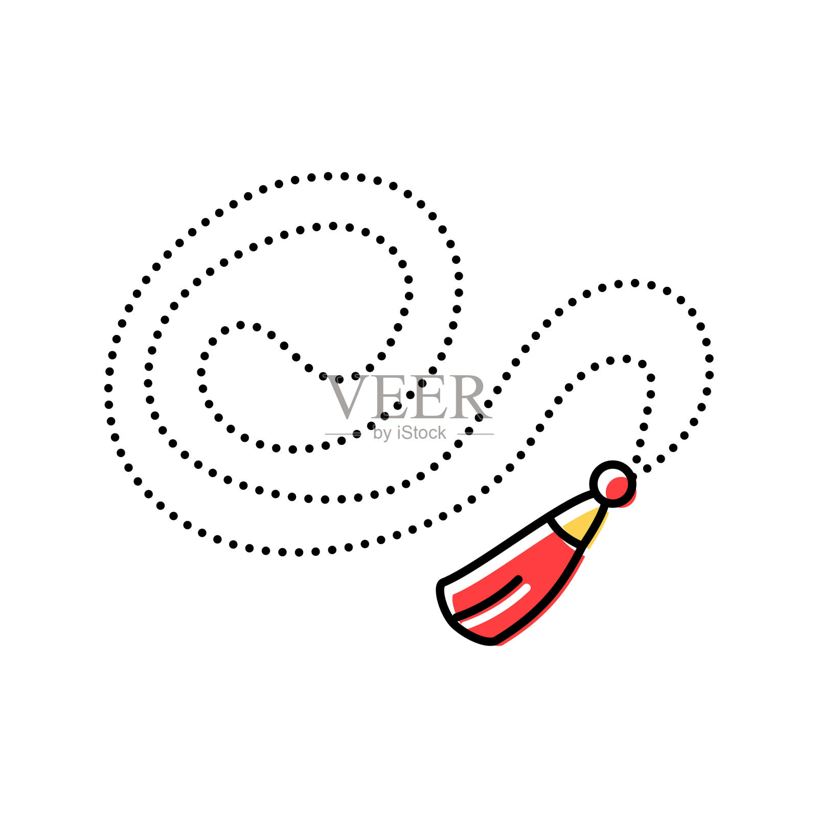 念珠马拉佛教彩色图标矢量插图插画图片素材