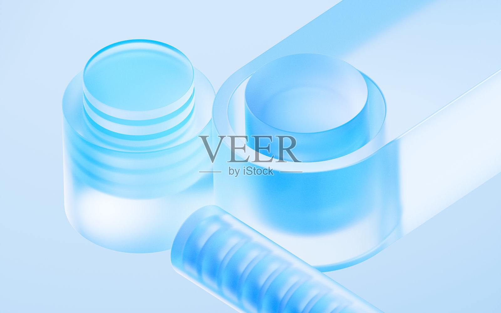 抽象玻璃形状背景，3d渲染。照片摄影图片