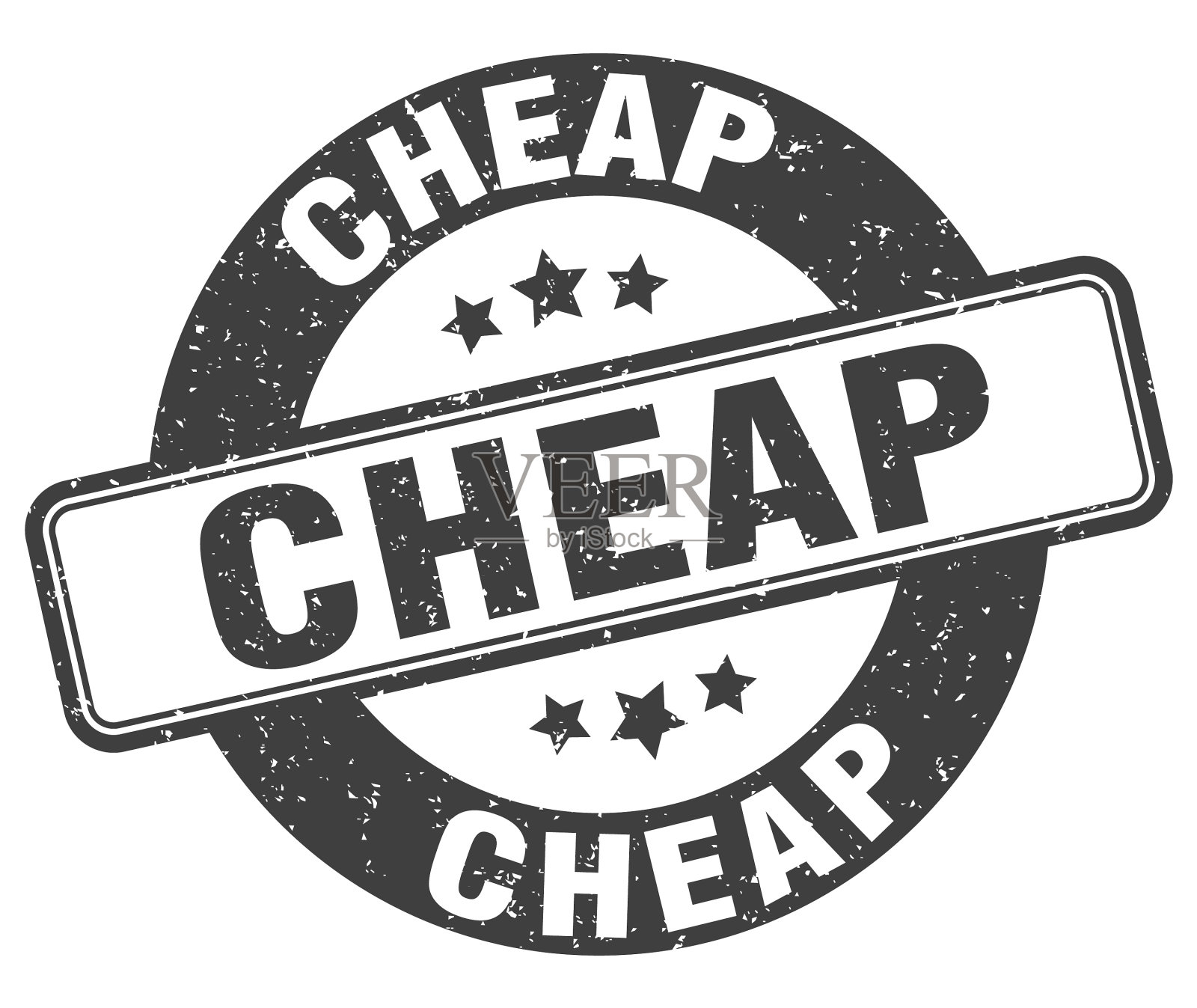 廉价邮票廉价标签圆形垃圾标志插画图片素材