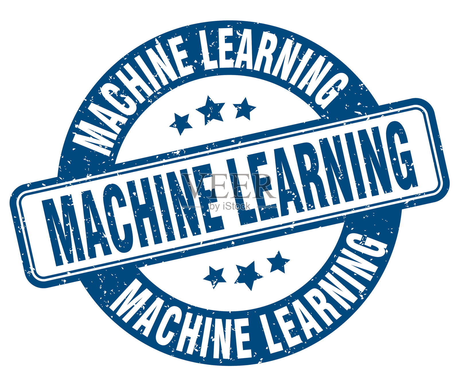 机器学习邮票机器学习标签插画图片素材