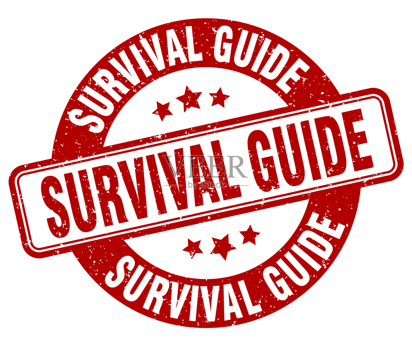 生存指南邮票生存指南标签圆插画图片素材