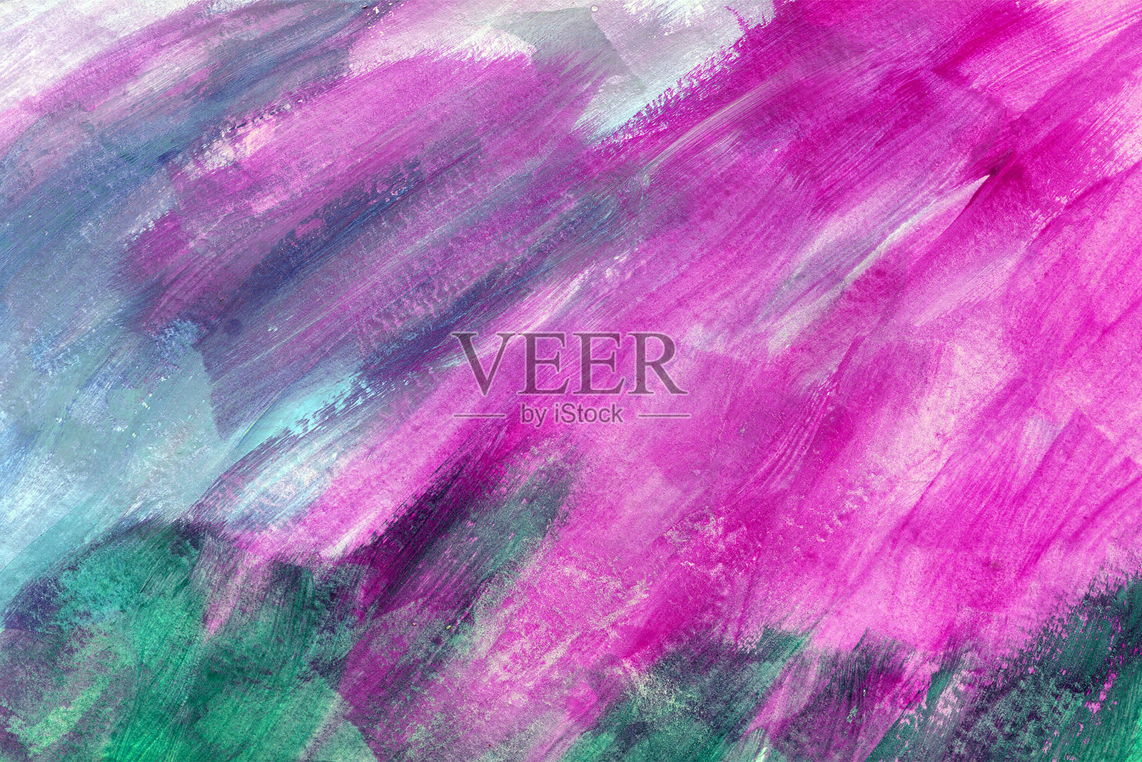 粉绿丙烯画质感。手绘背景插画图片素材