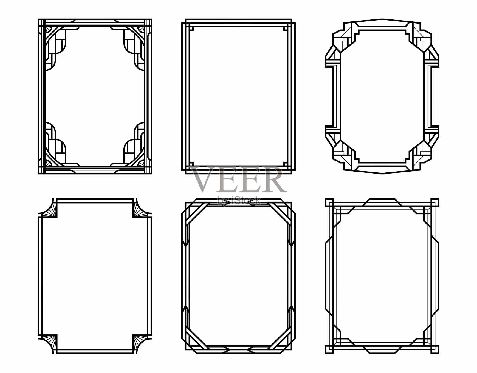 装饰艺术装饰框架装饰框架集插画图片素材