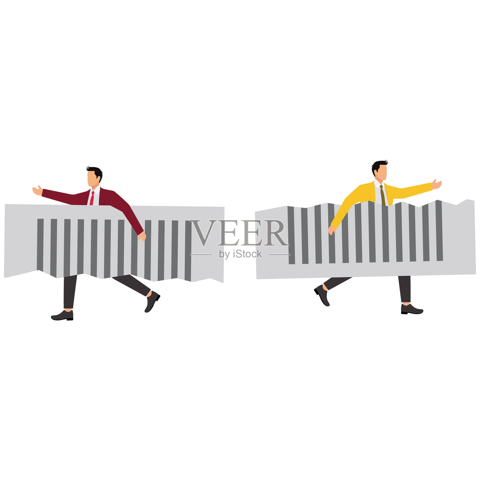 采购产品撕，合同，取消，撕，纸，协议，商人插画图片素材