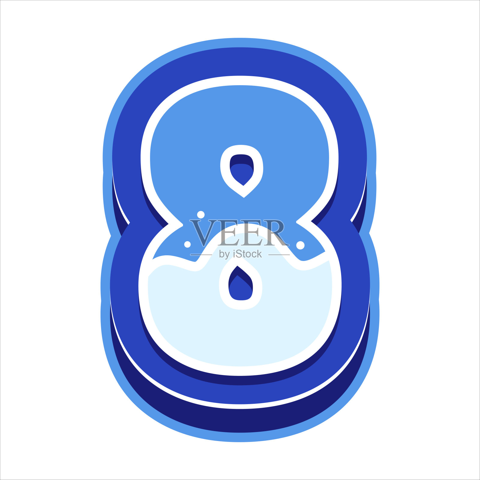 冬季字母字体矢量排版插画图片素材