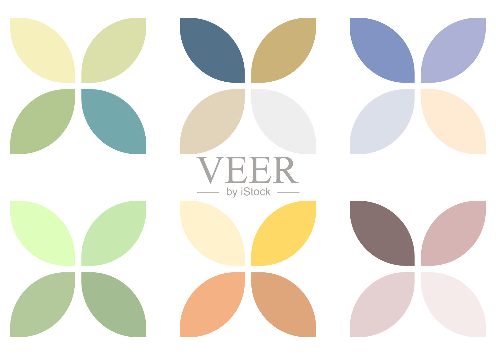 抽象调色板指南。色卡。插画图片素材