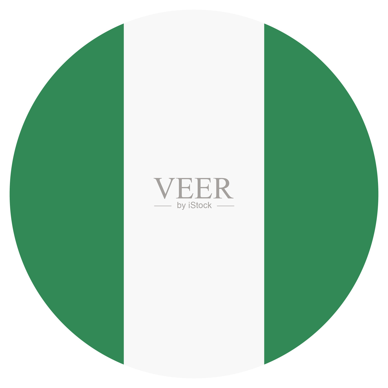 尼日利亚国旗圆形图标插画图片素材