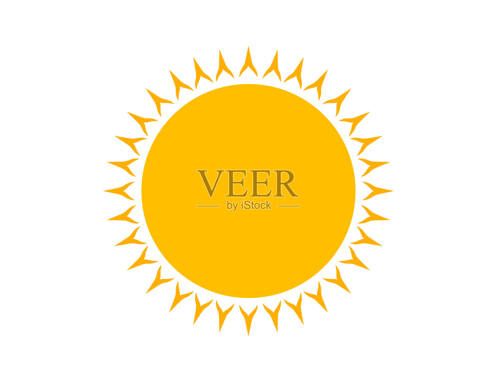 太阳图标。插画图片素材